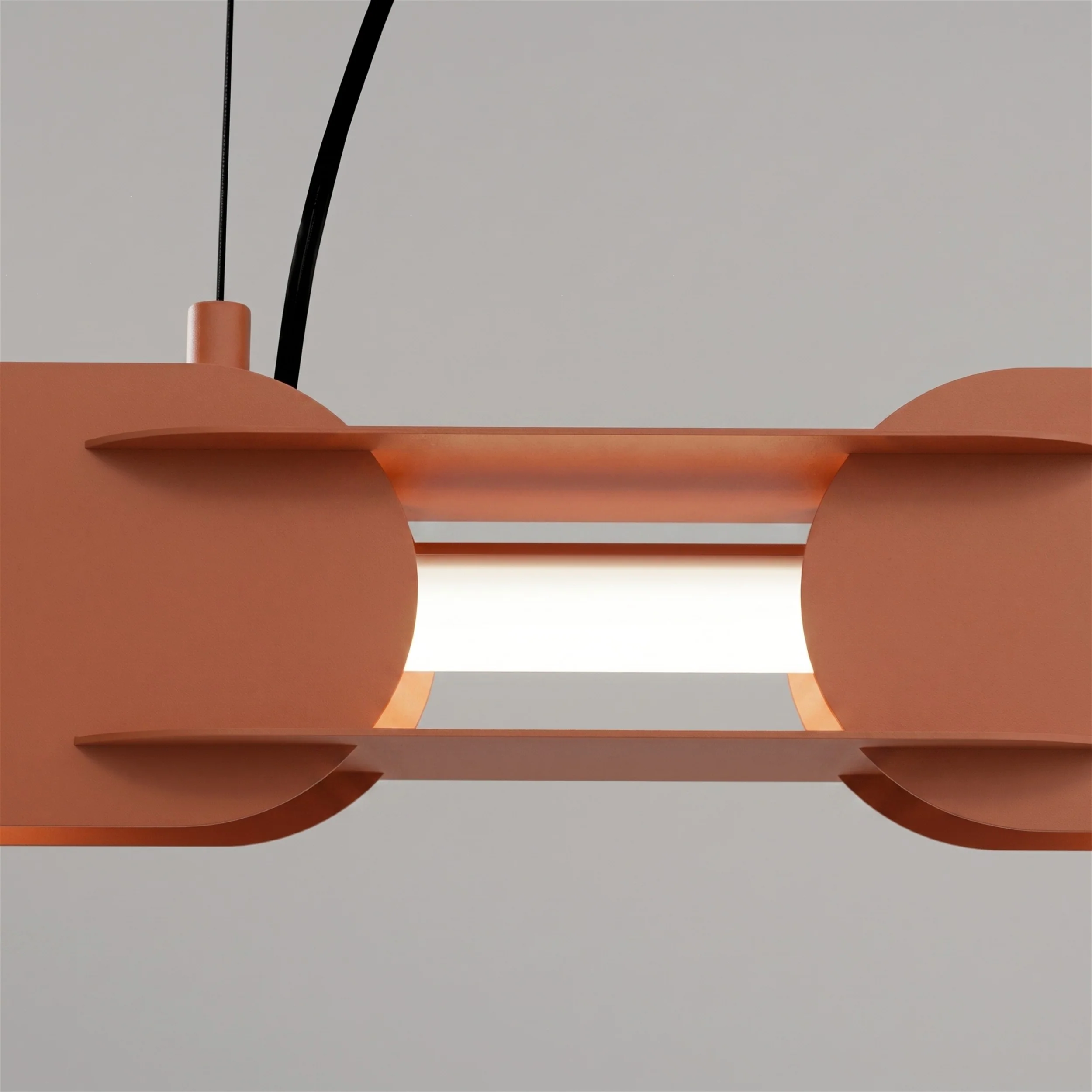 Lampa wisząca Chain 158 cm LED ochra czerwona - Image 4
