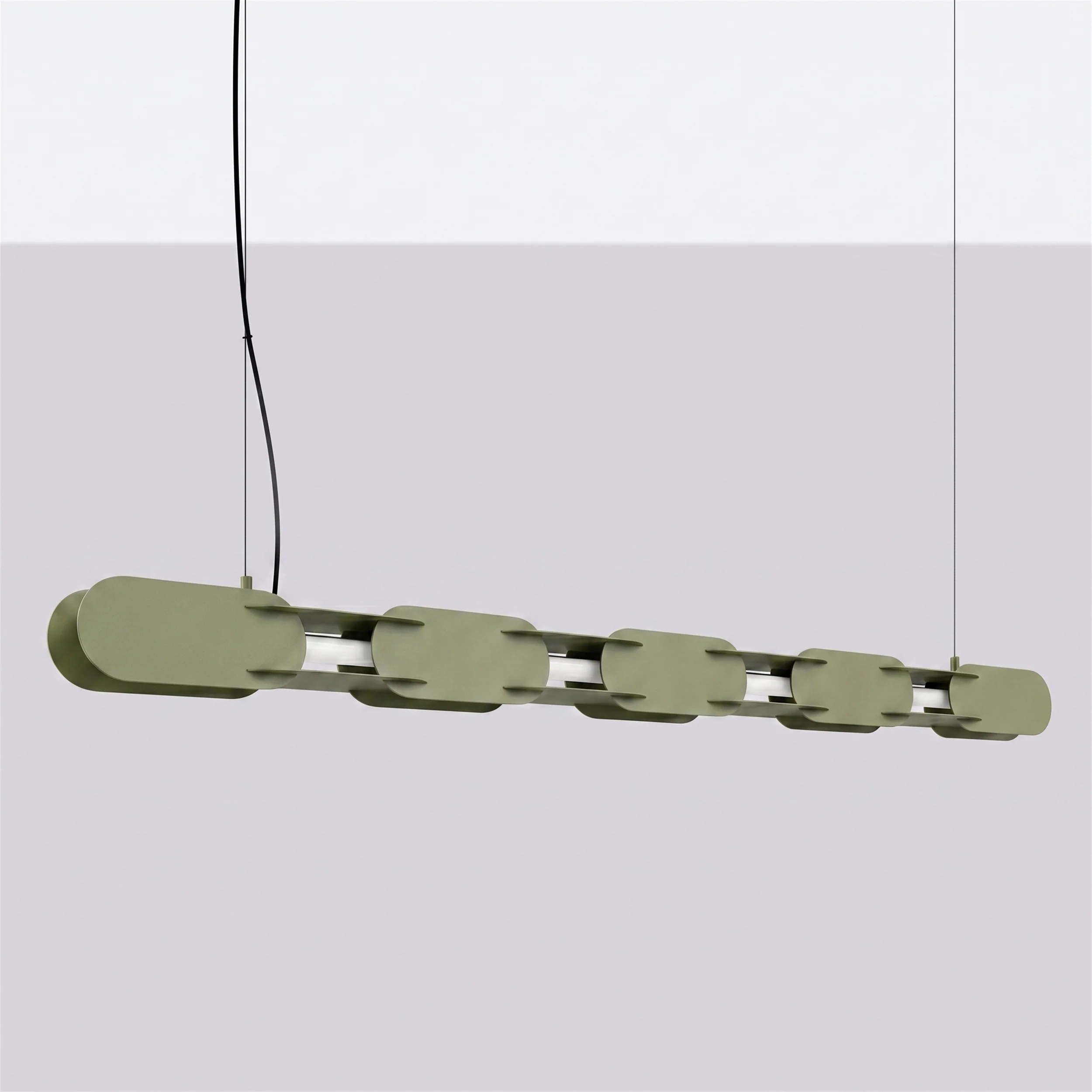 Lampa wisząca Chain 158 cm LED zielona oliwka - Image 2