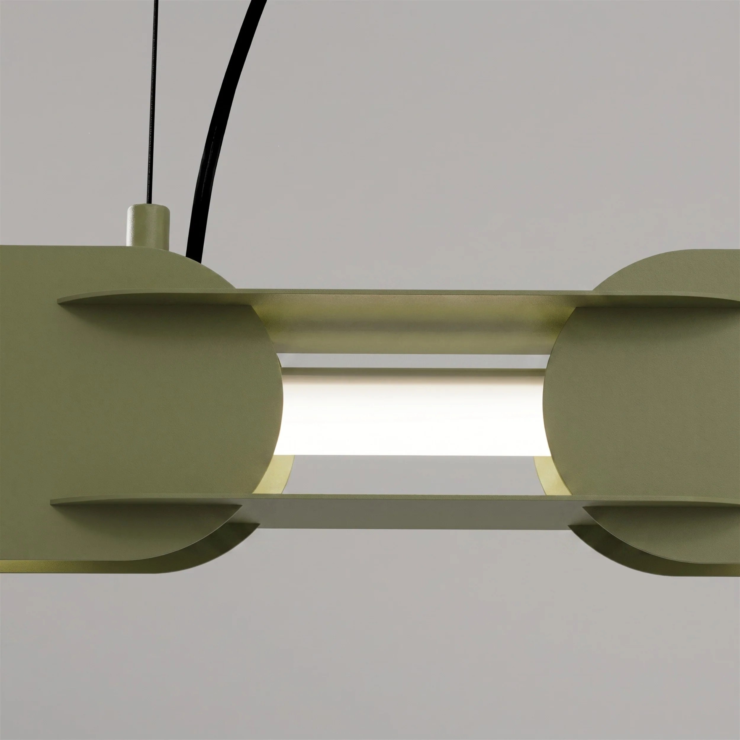 Lampa wisząca Chain 158 cm LED zielona oliwka - Image 4
