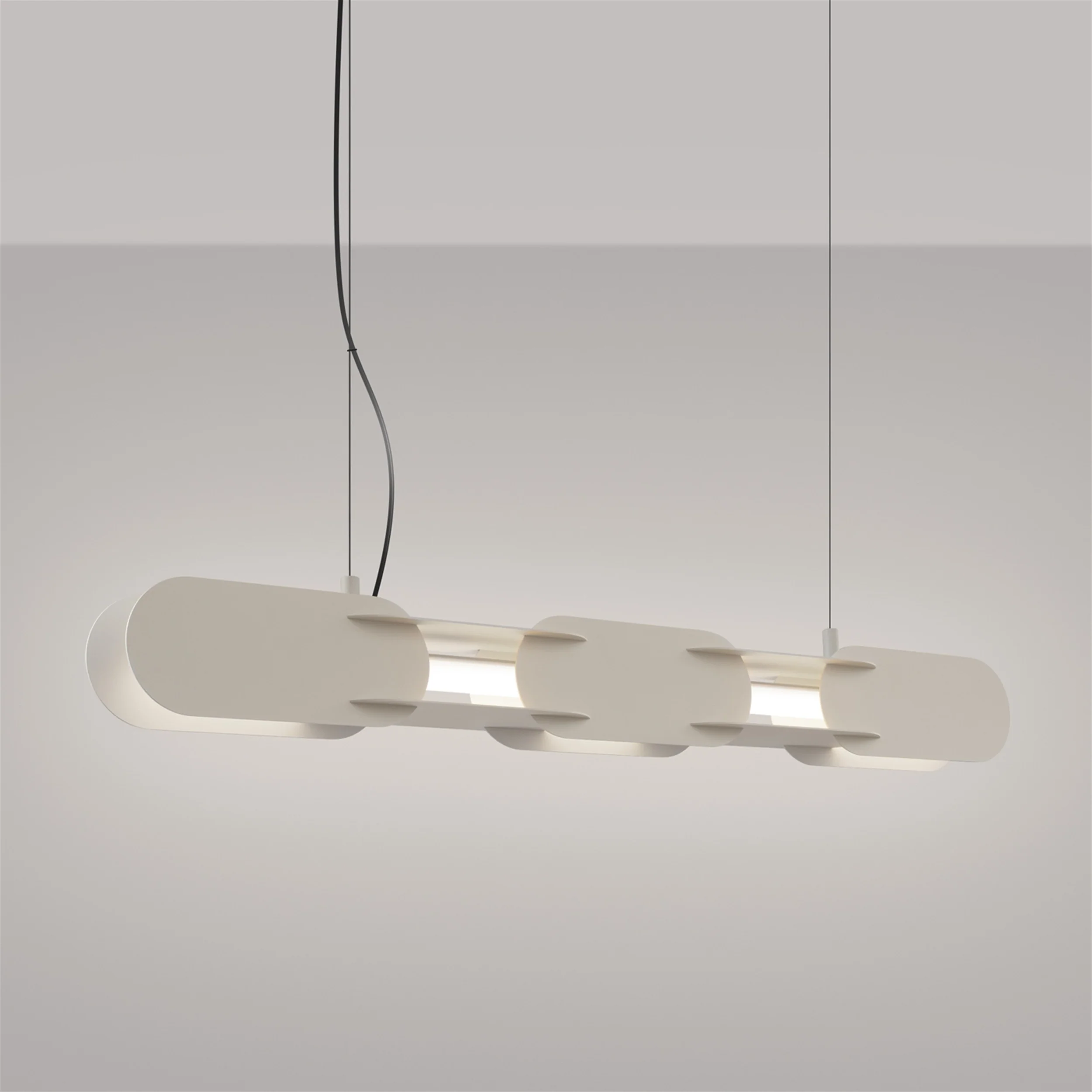 Lampa wisząca Chain 91 cm LED beżowa - Image 3