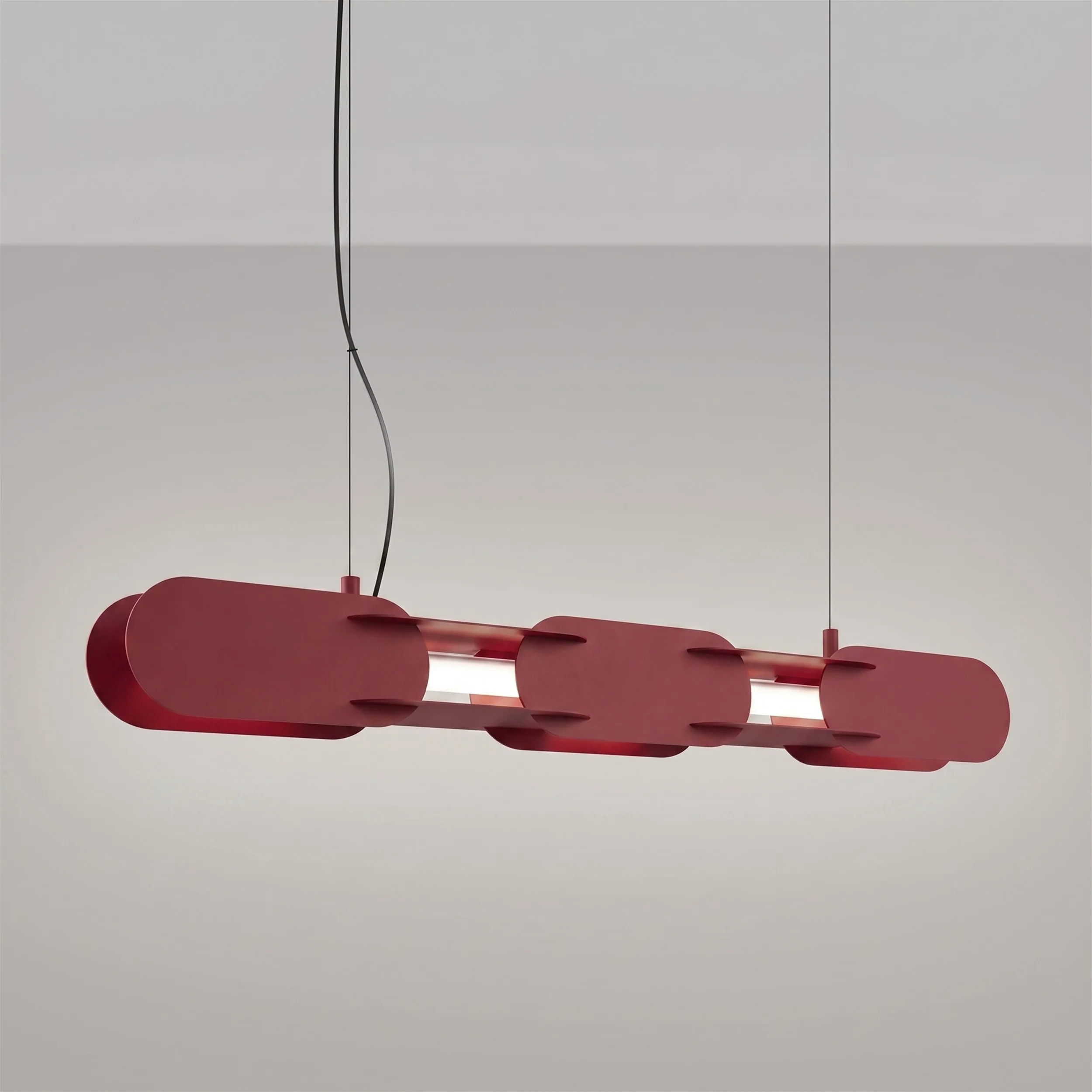 Lampa wisząca Chain 91 cm LED burgund - Image 3