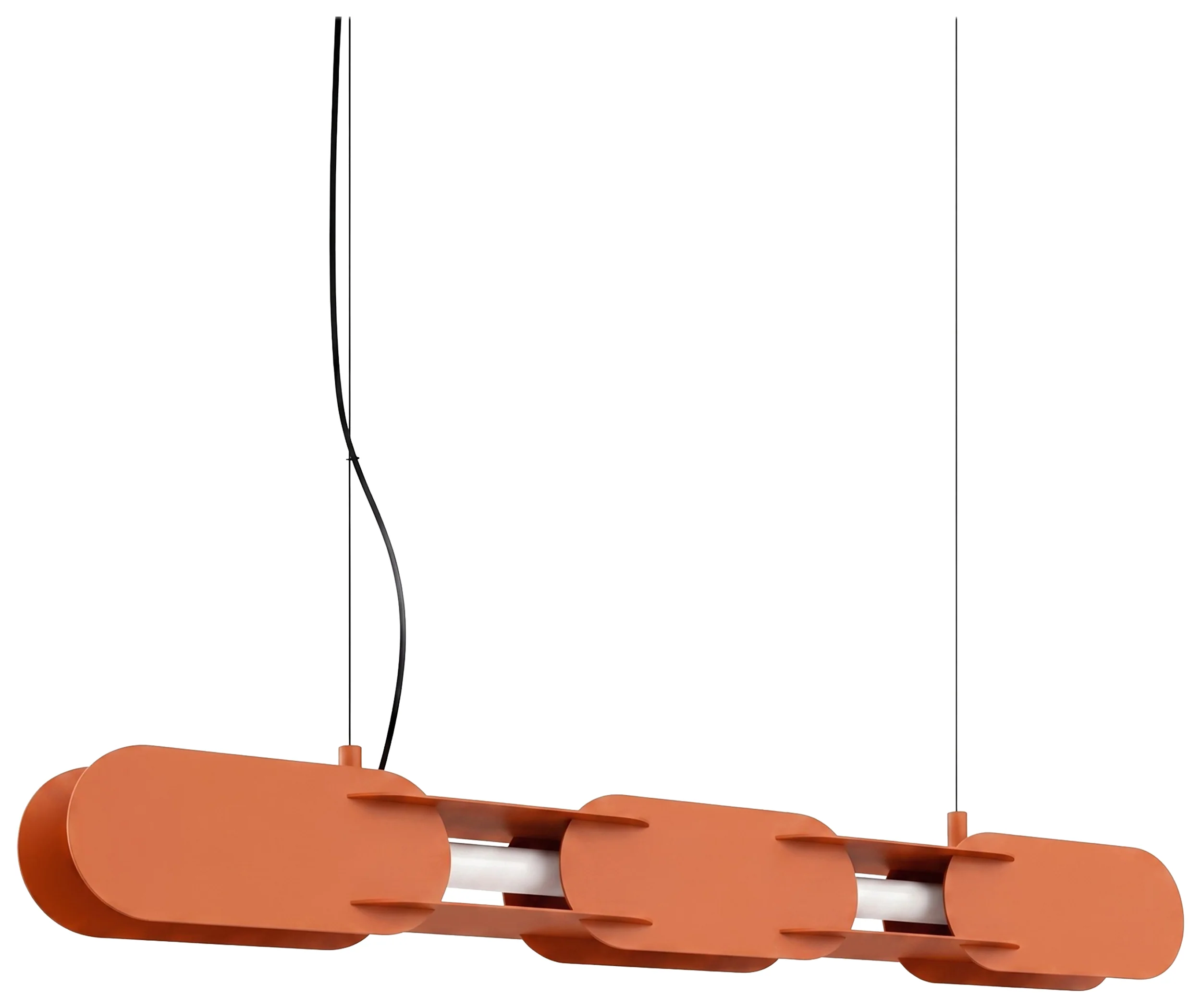 Lampa wisząca Chain 91 cm LED ochra czerwona