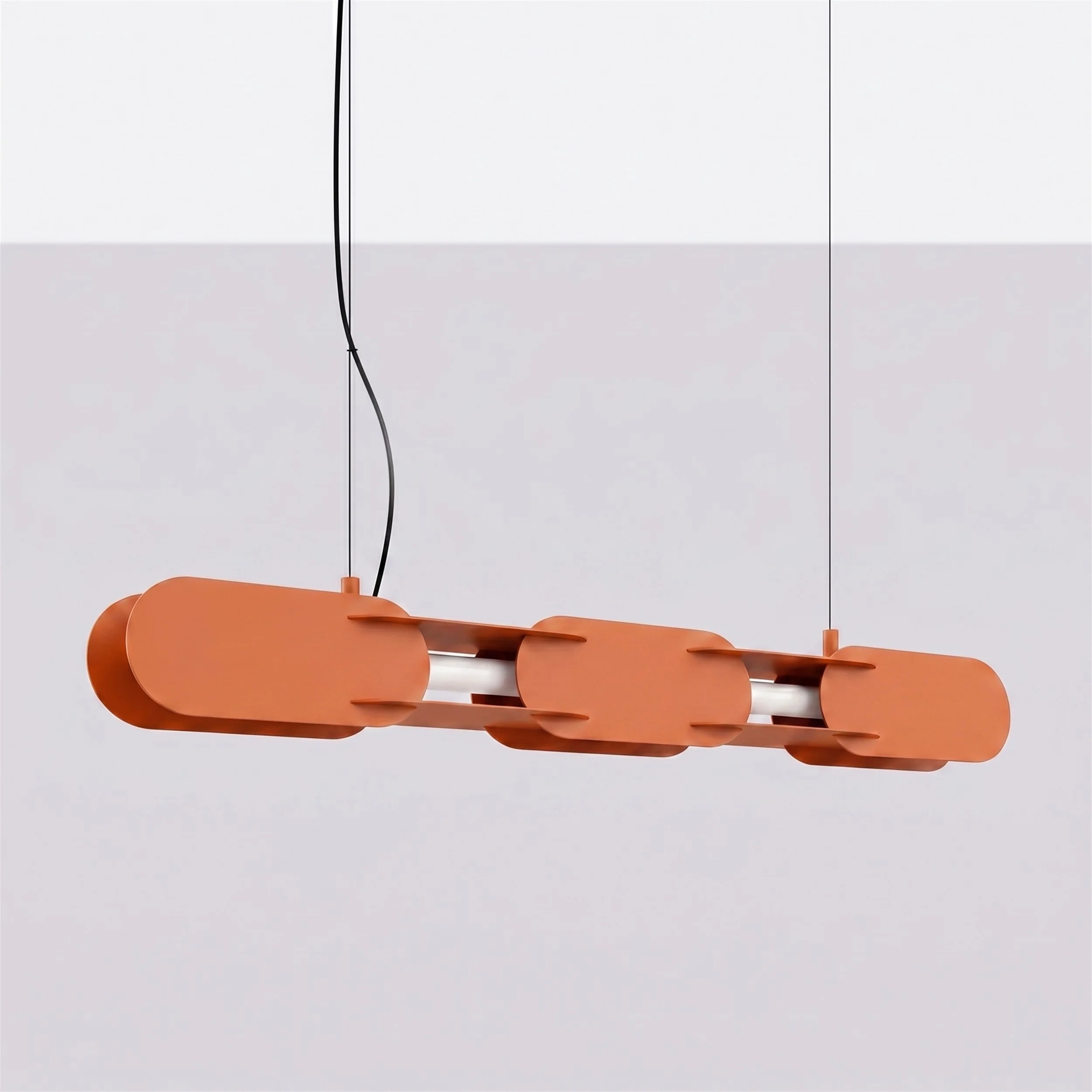 Lampa wisząca Chain 91 cm LED ochra czerwona - Image 2