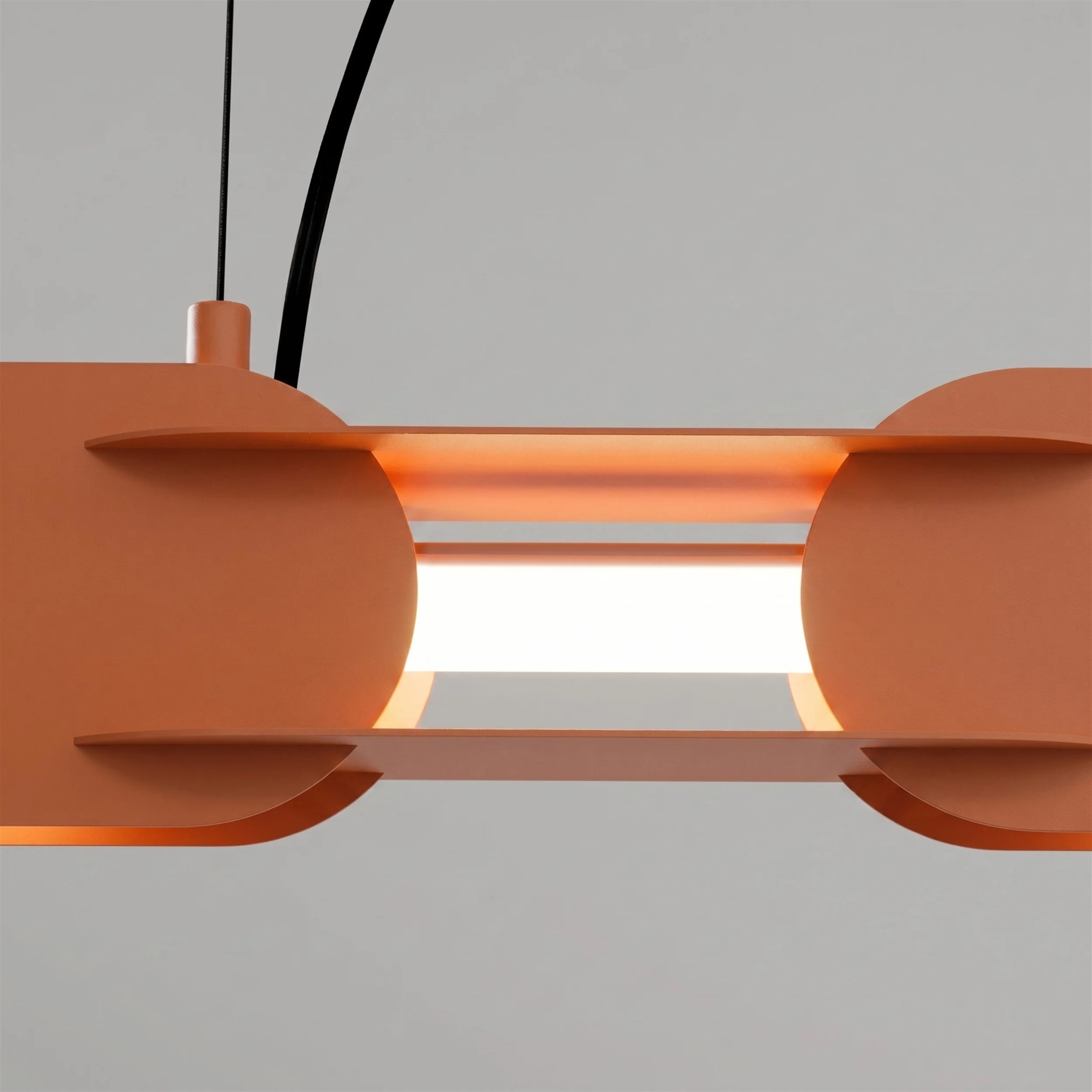 Lampa wisząca Chain 91 cm LED ochra czerwona - Image 4