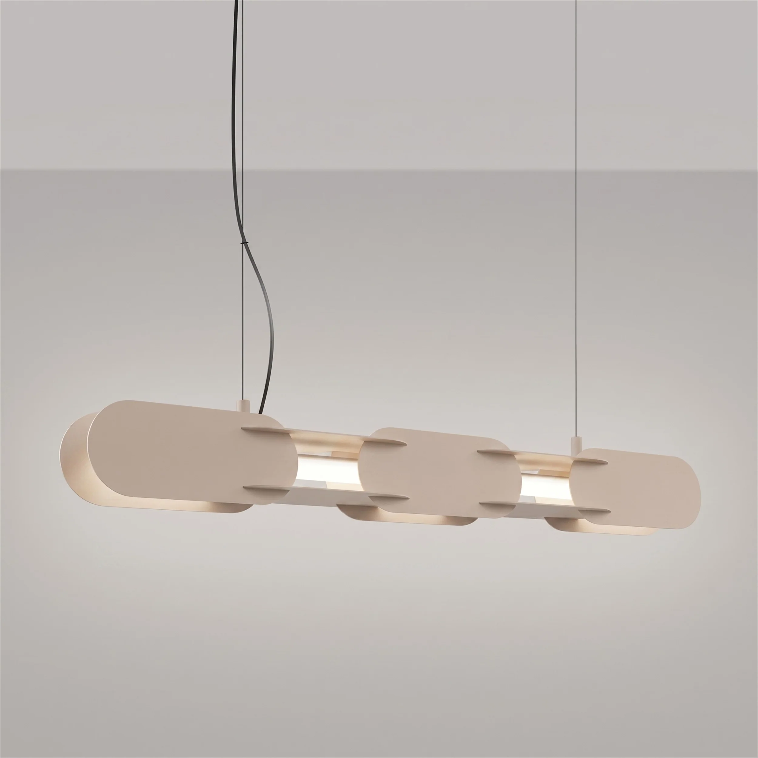 Lampa wisząca Chain 91 cm LED taupe - Image 3
