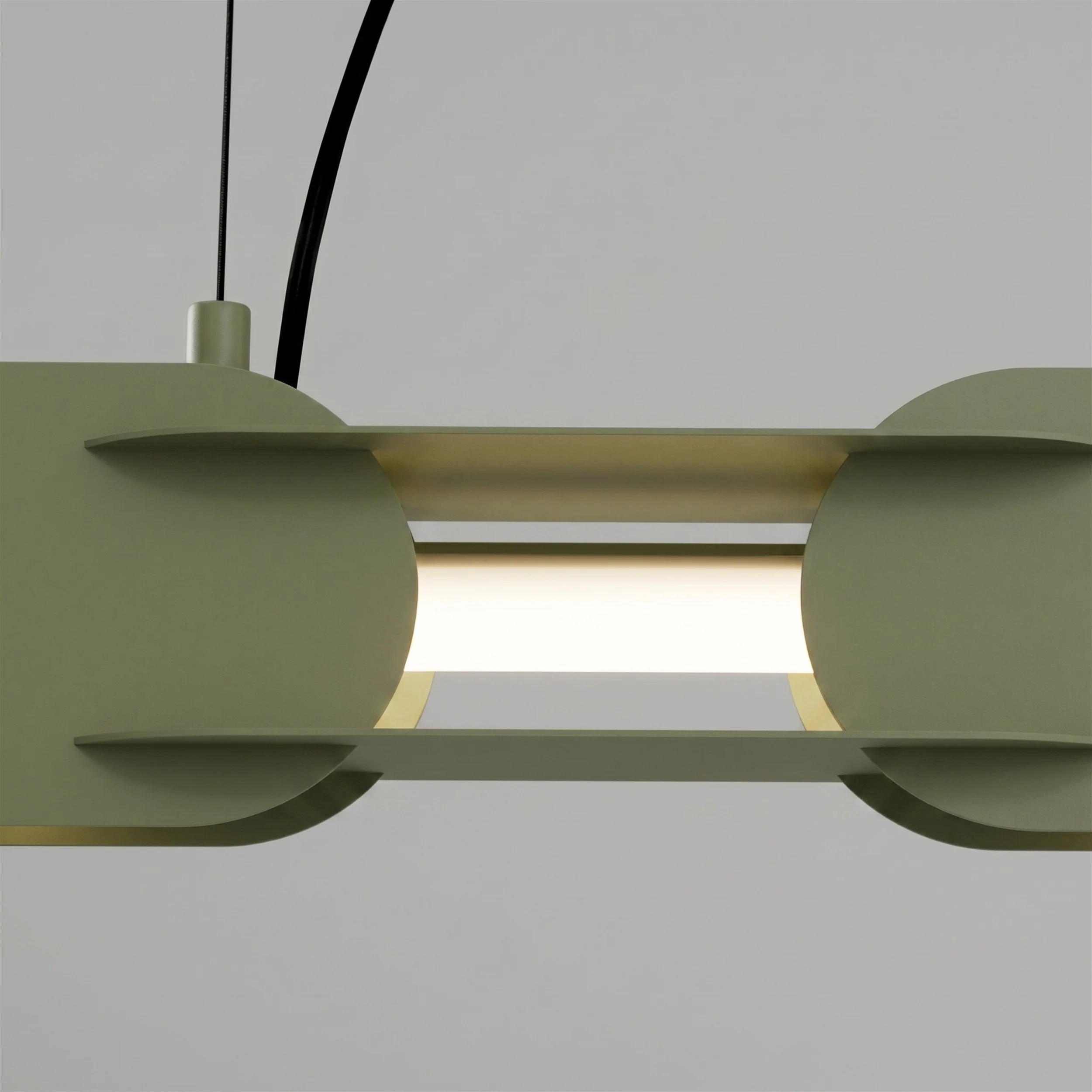 Lampa wisząca Chain 91 cm LED zielona oliwka - Image 3