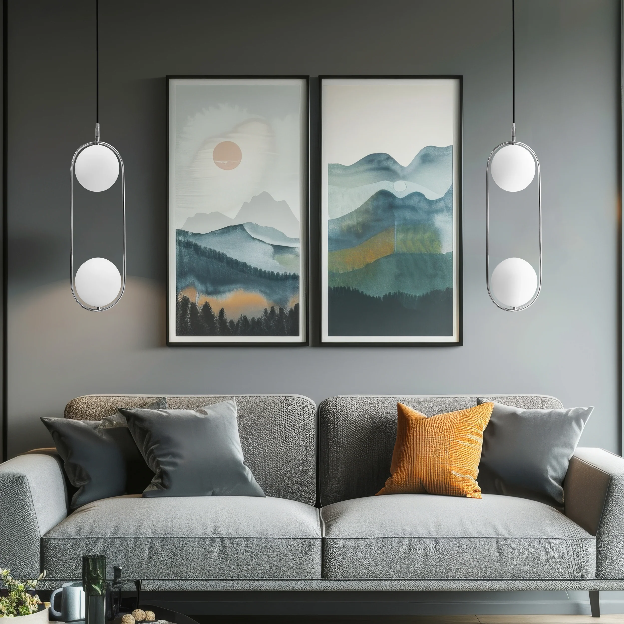 Lampa Wisząca Cordel x2 chrom G9 - Image 2
