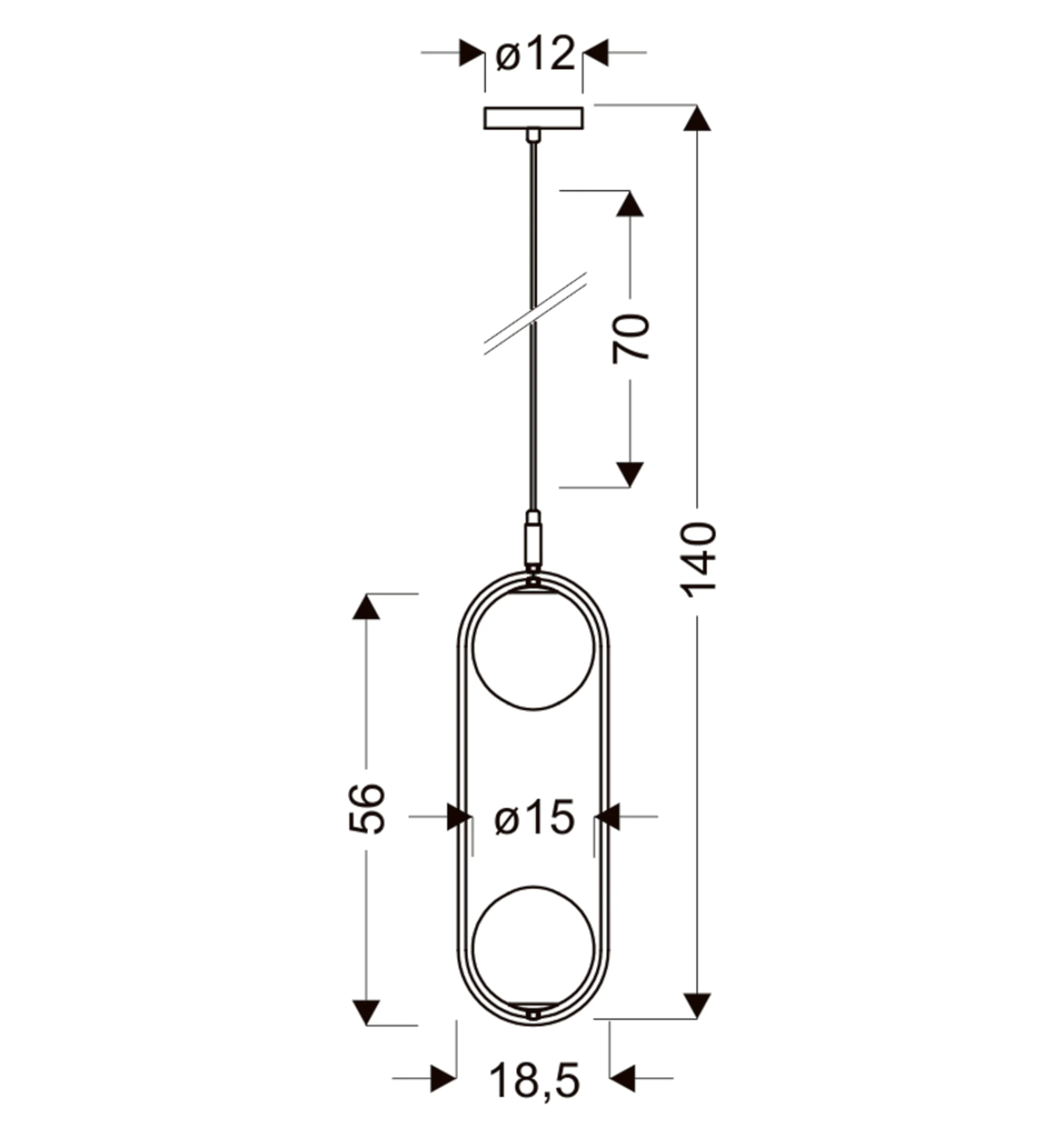 Lampa Wisząca Cordel x2 chrom G9 - Image 3