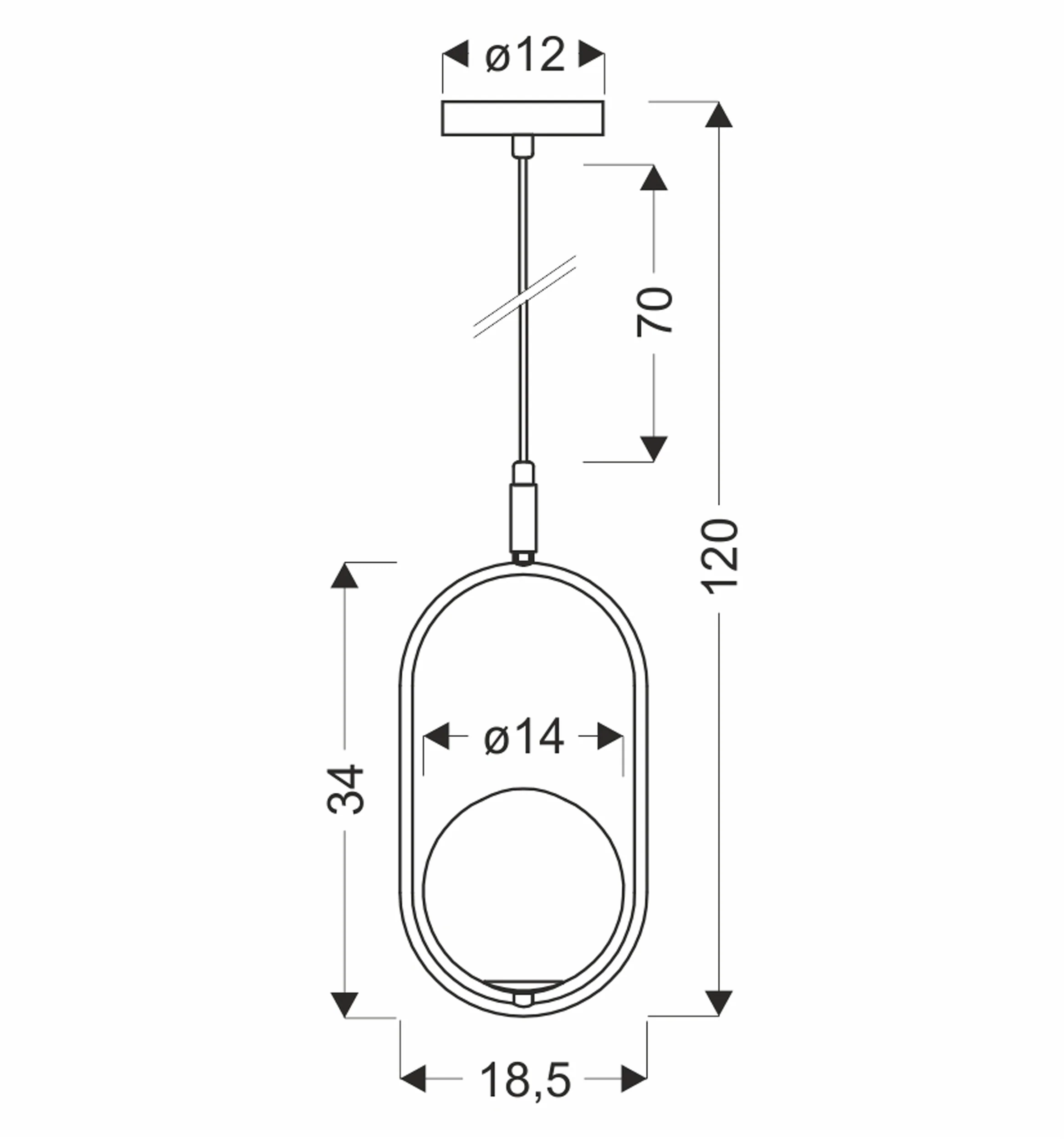 Lampa Wisząca Cordel złota G9 - Image 2
