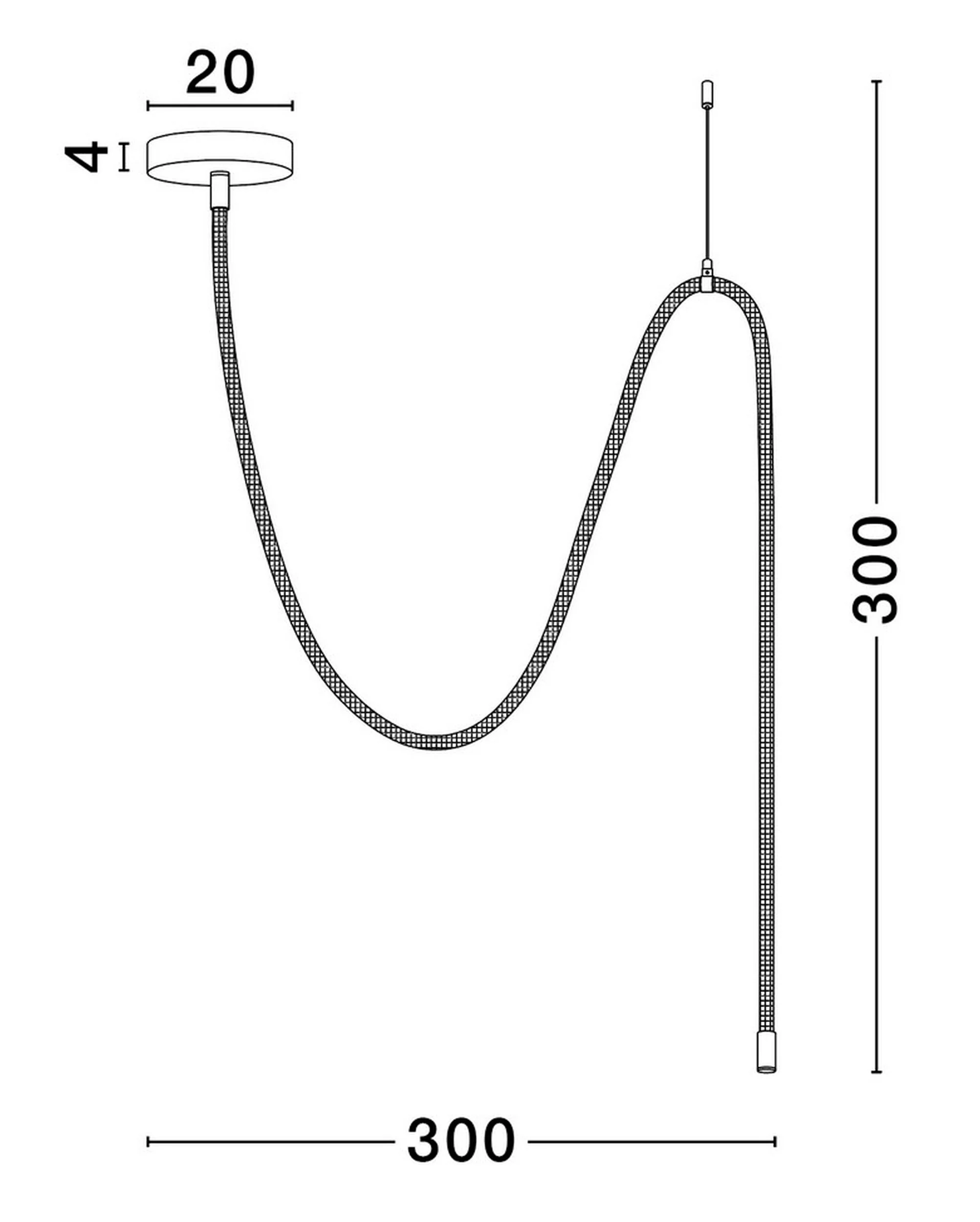 Lampa wisząca Cordity LED czarno-biała - Image 6