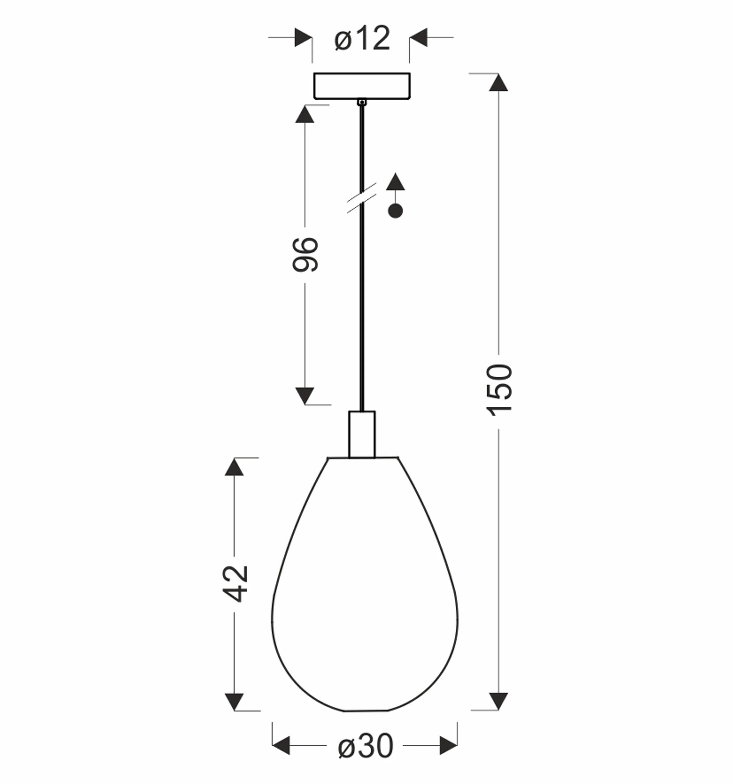 Lampa wisząca Denso 30 czarna GU10 10W z dymionym kloszem - Image 4