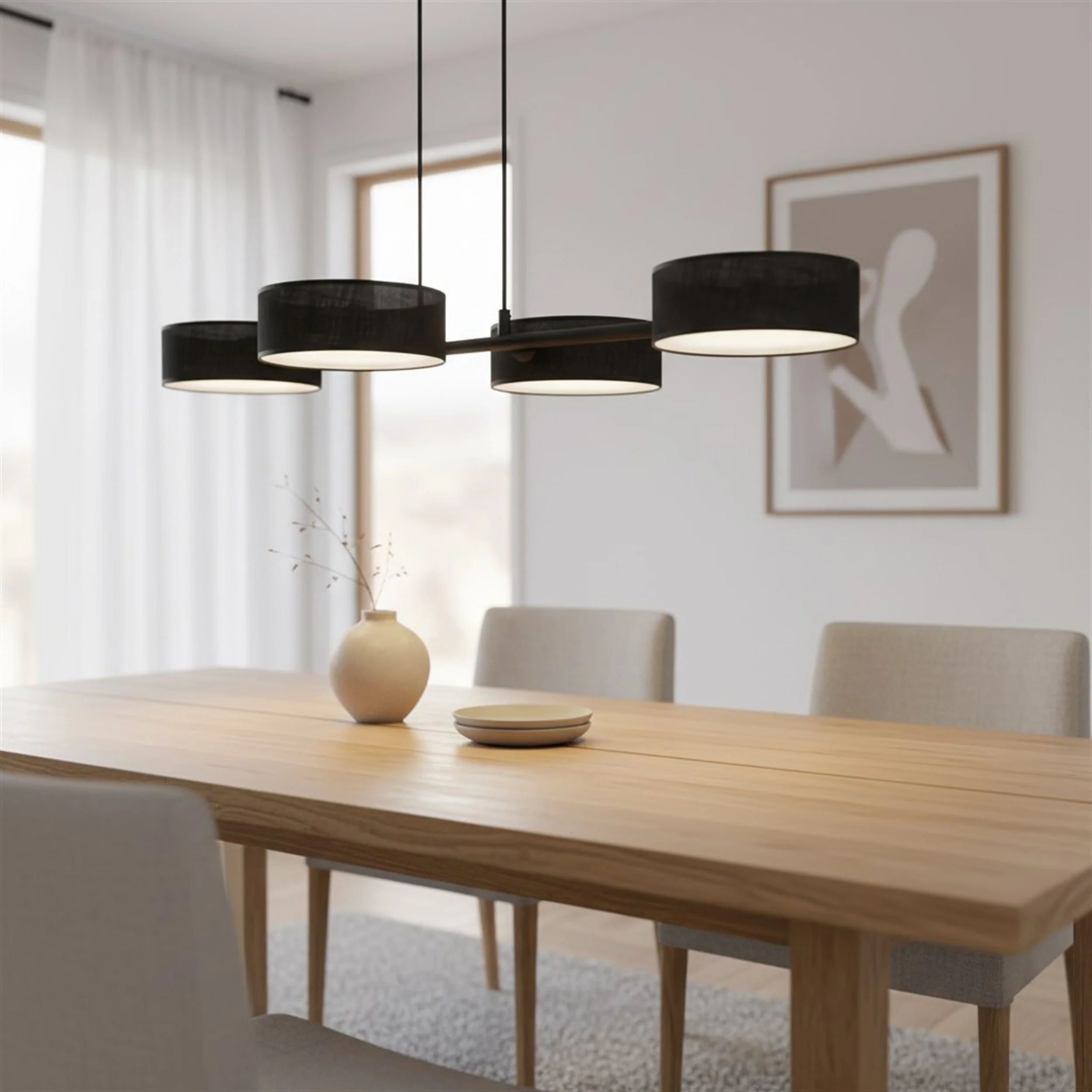 Lampa wisząca Drumz x4 czarna - Image 5