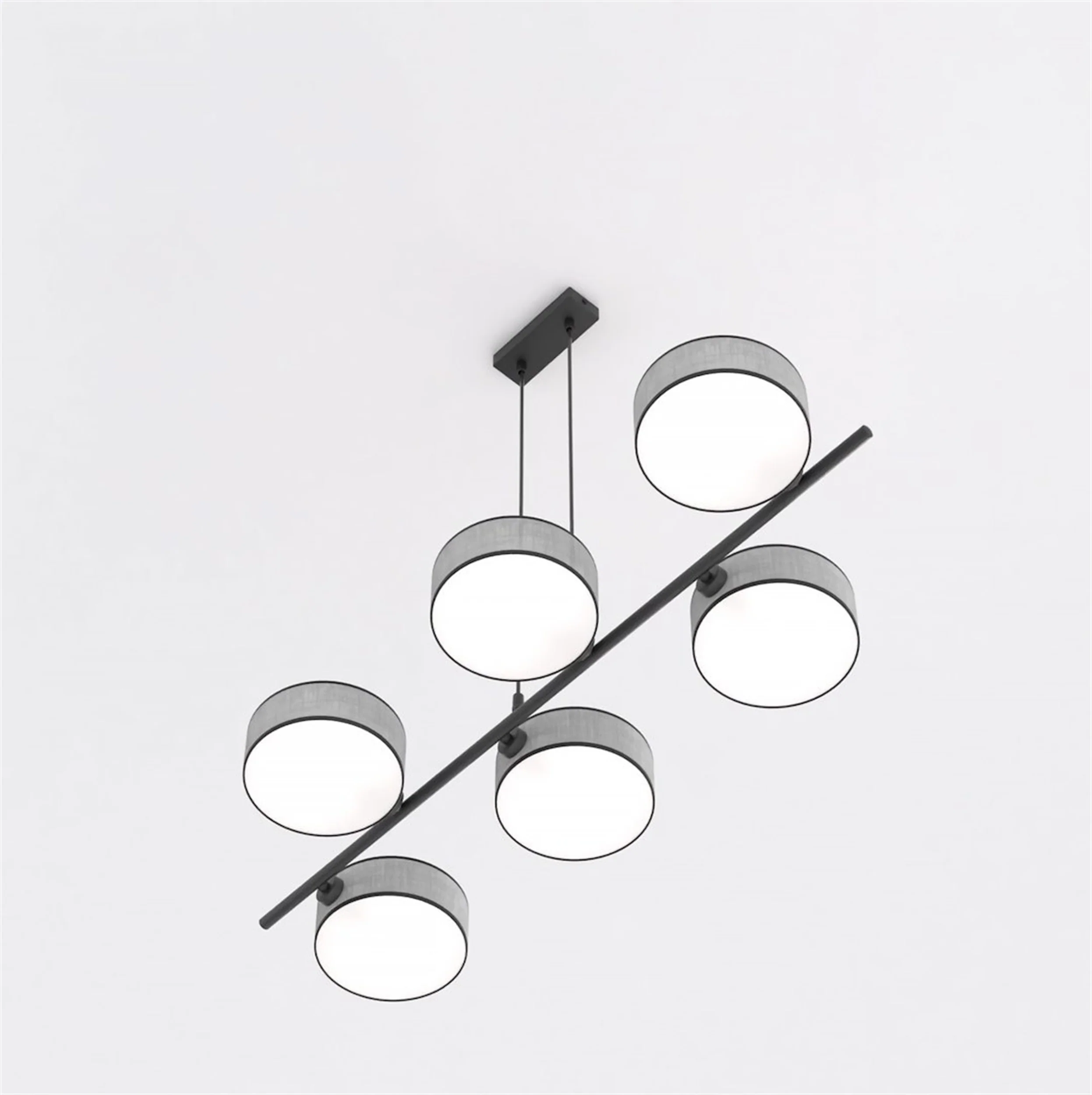 Lampa wisząca Drumz x6 szara - Image 4