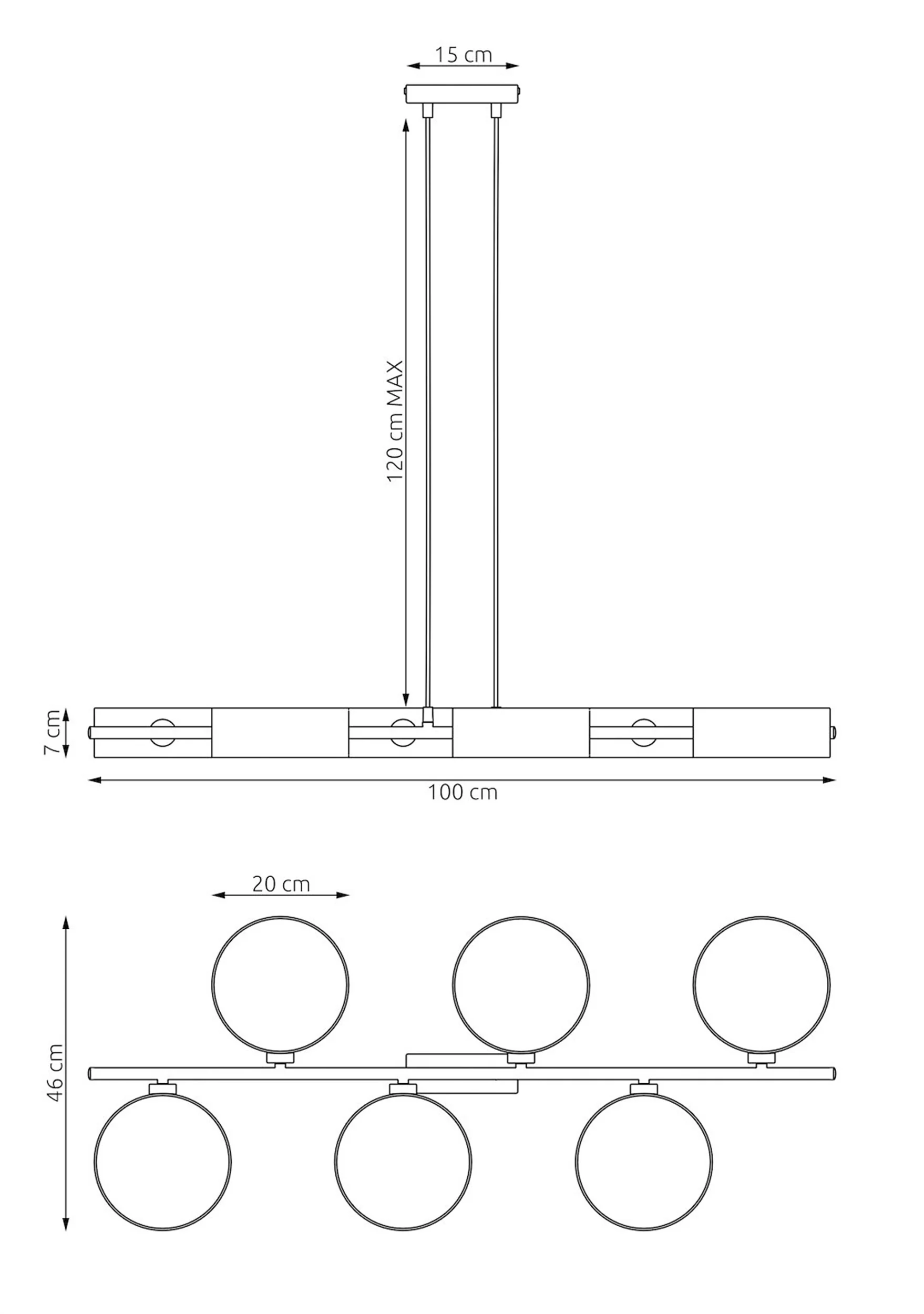Lampa wisząca Drumz x6 szara - Image 6