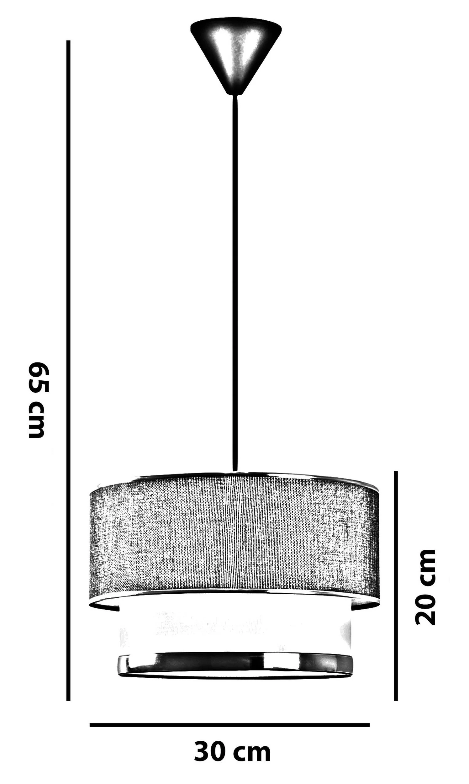 Lampa wisząca Echo biało-beżowa - Image 5