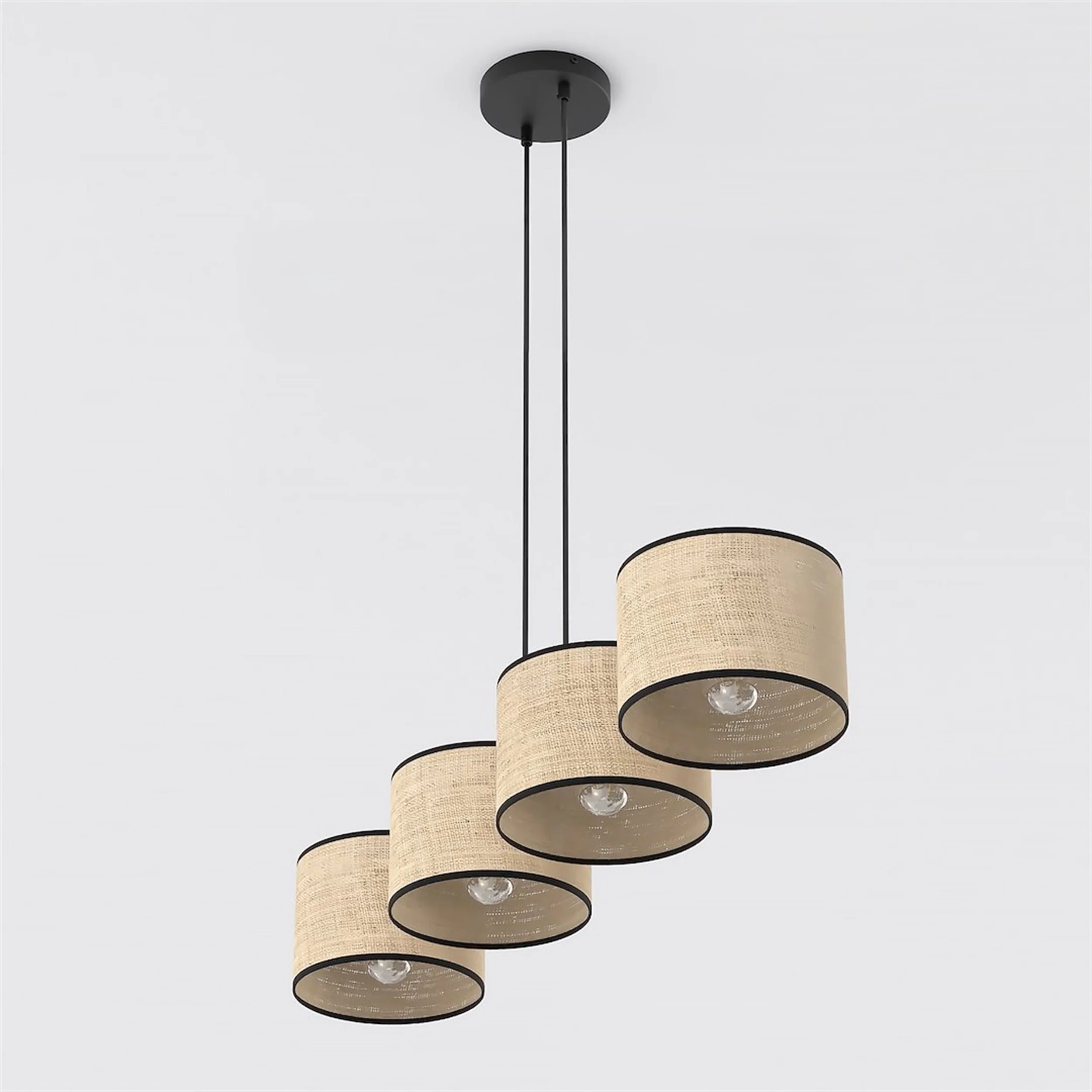 Lampa wisząca Eco x4 rattan - Image 7