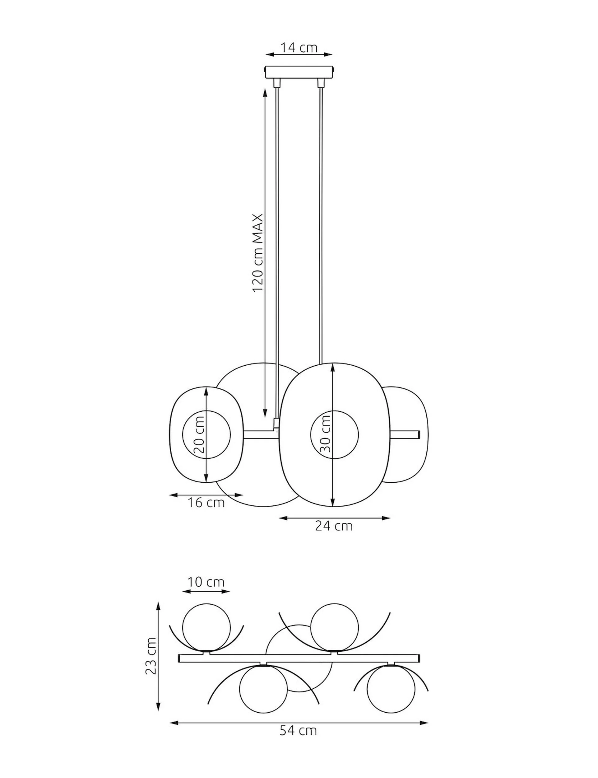 Lampa wisząca Elementi x4 ciepły szary - Image 4