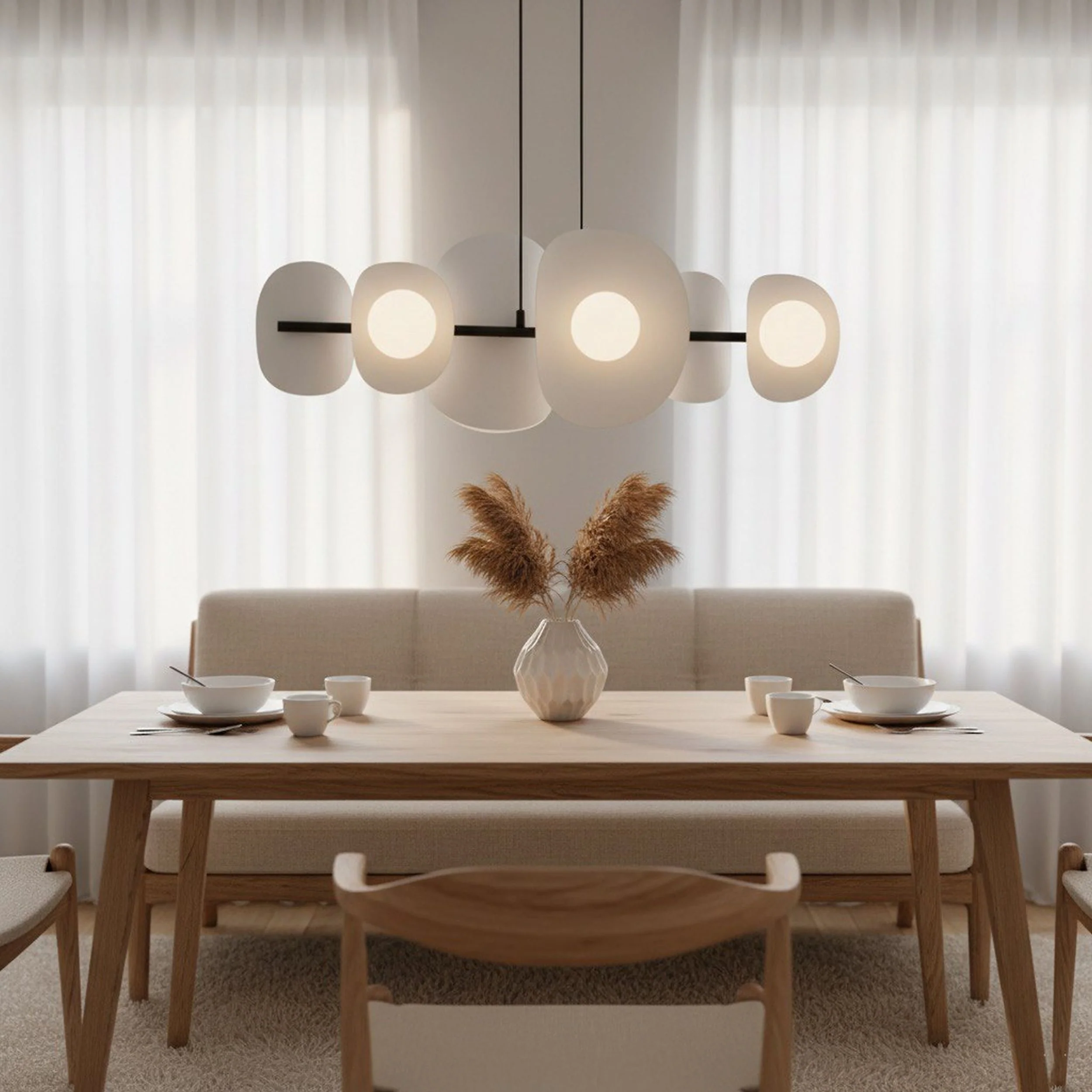 Lampa wisząca Elementi x6 ciepły szary - Image 2