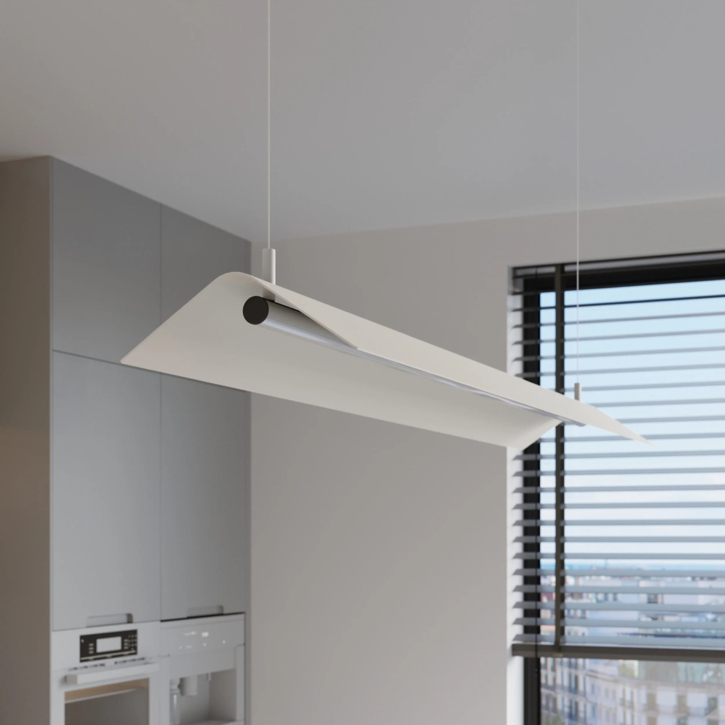 Lampa wisząca Elva beżowa LED barwa ciepła - Image 4