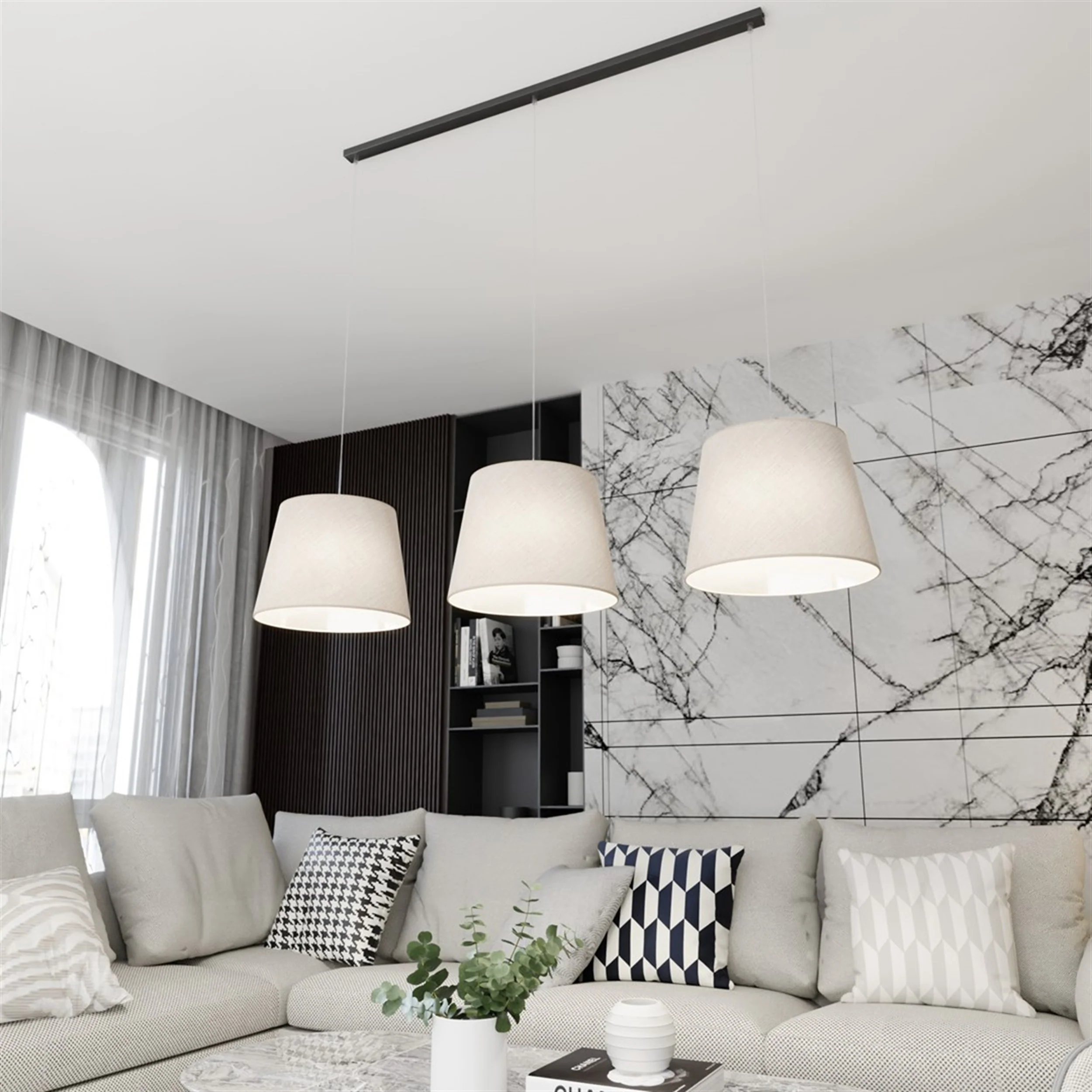 Lampa wisząca Epoca x3 beżowa - Image 4