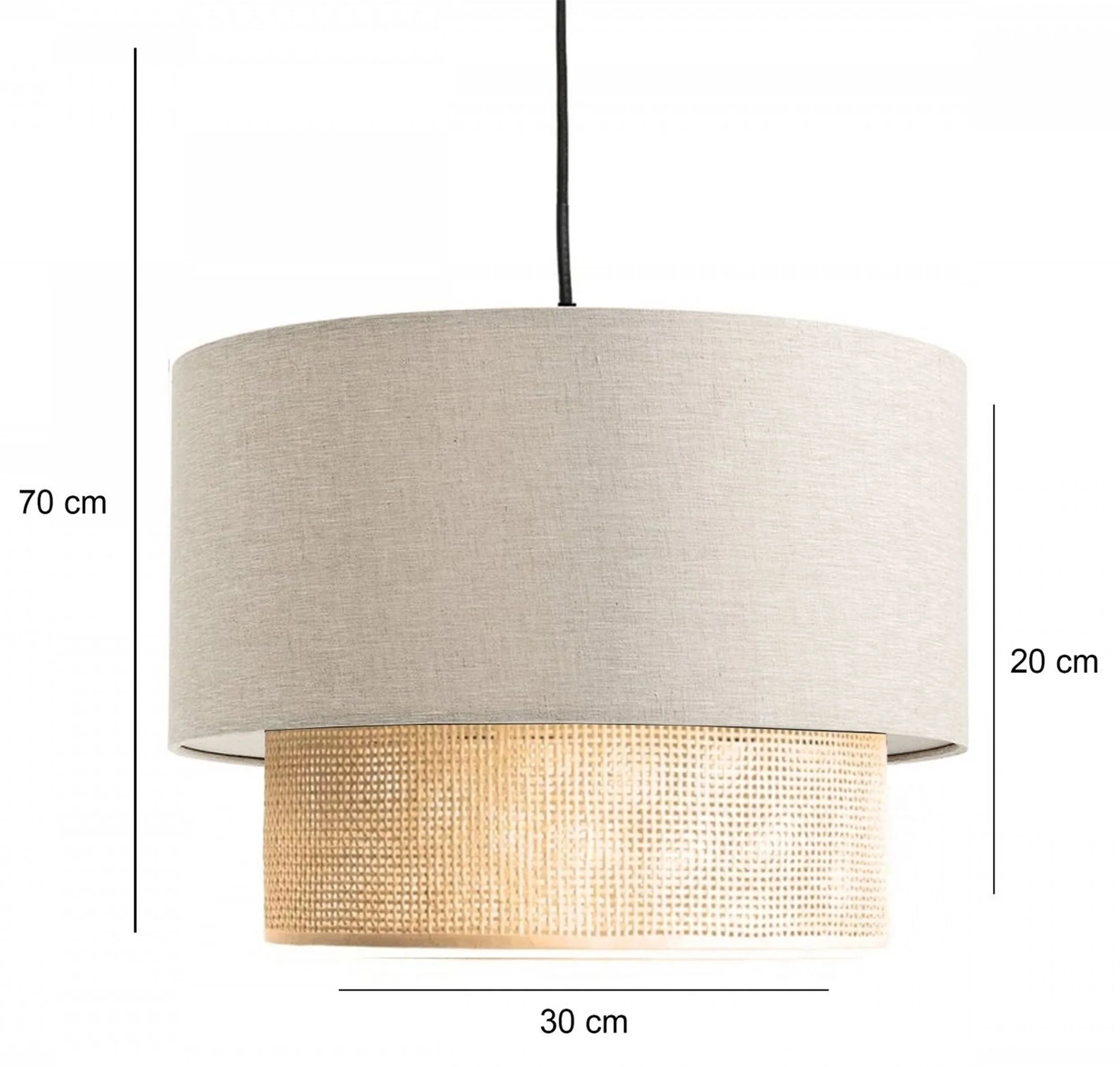 Lampa wisząca Fiestvier średnica 30 cm kremowa - Image 3