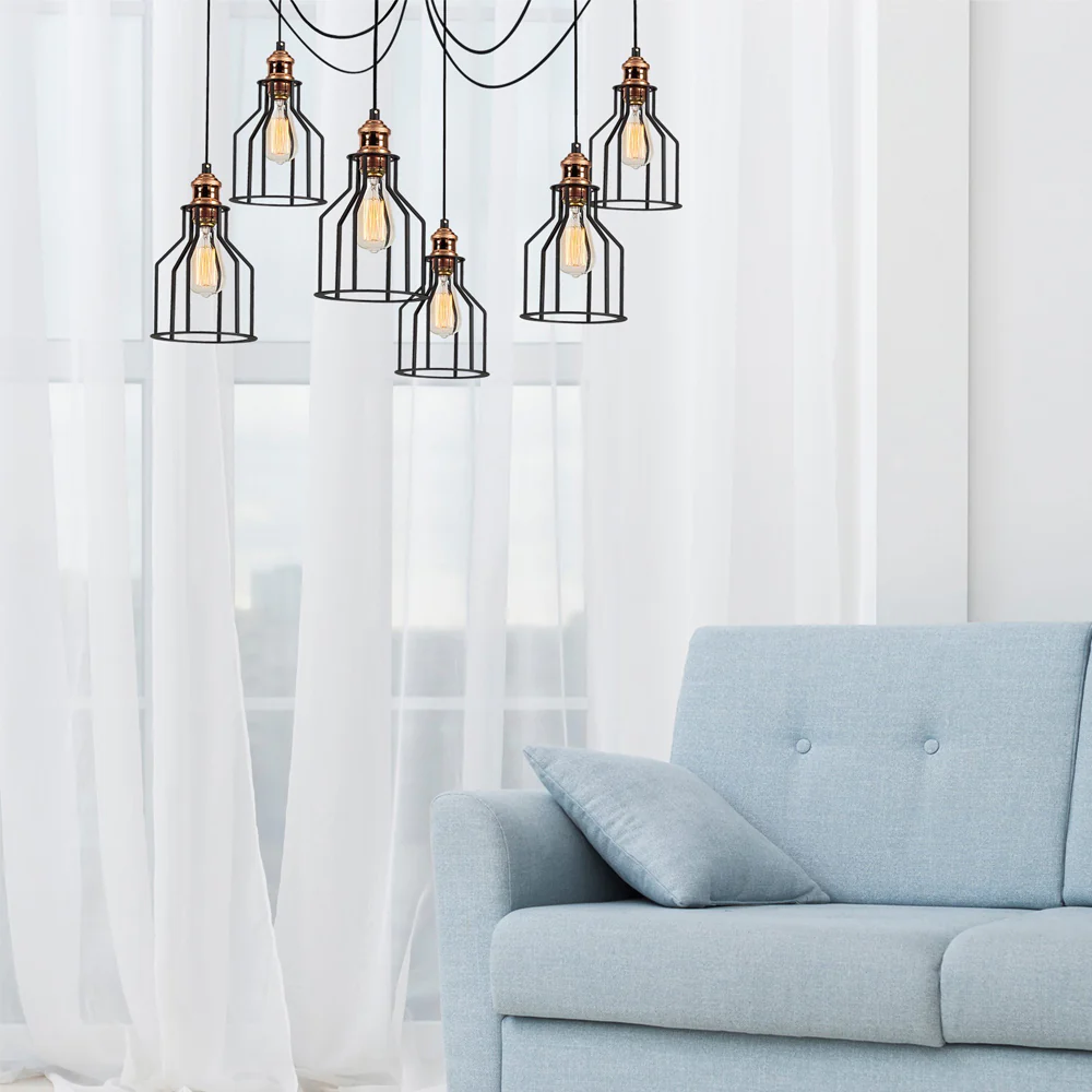 Lampa wisząca Franklog x6 żyrandol czarna - Image 2