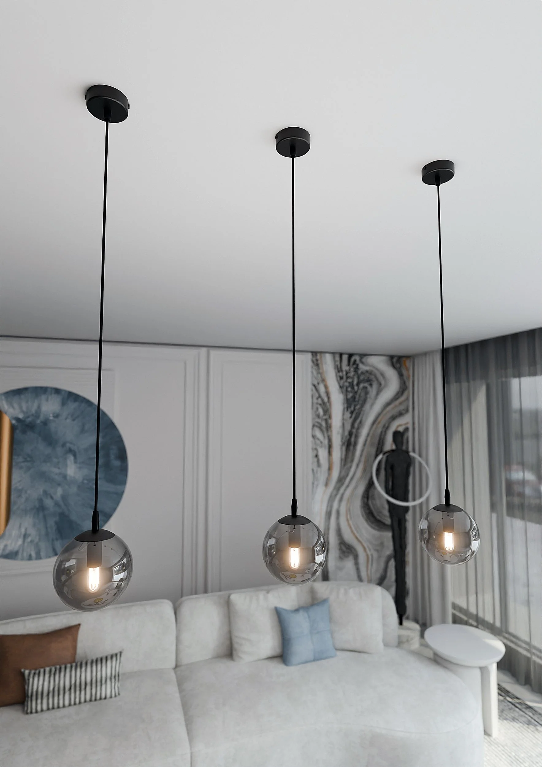 Lampa wisząca Fregene grafitowa - Image 3