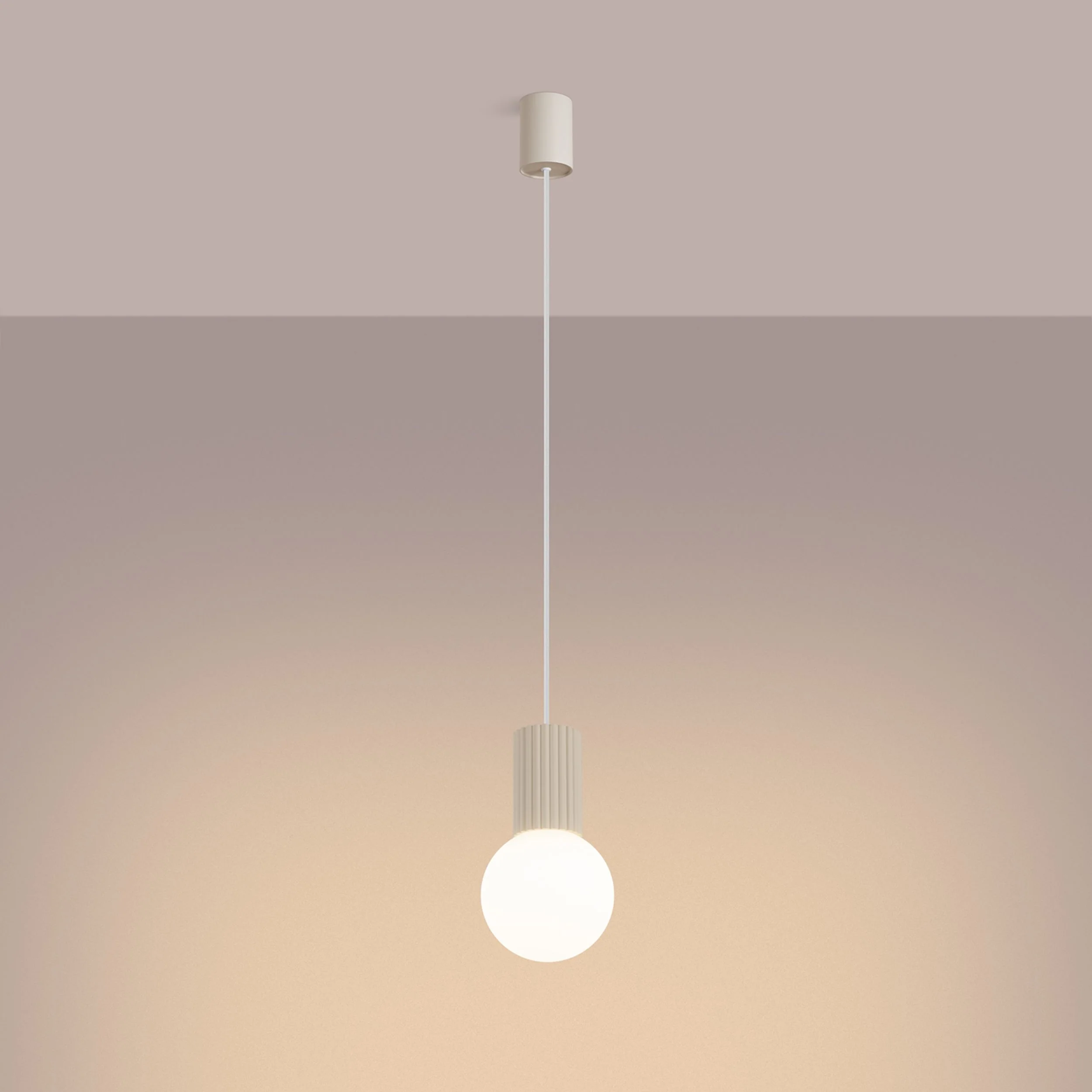 Lampa wisząca Halo 1 beżowa - Image 6