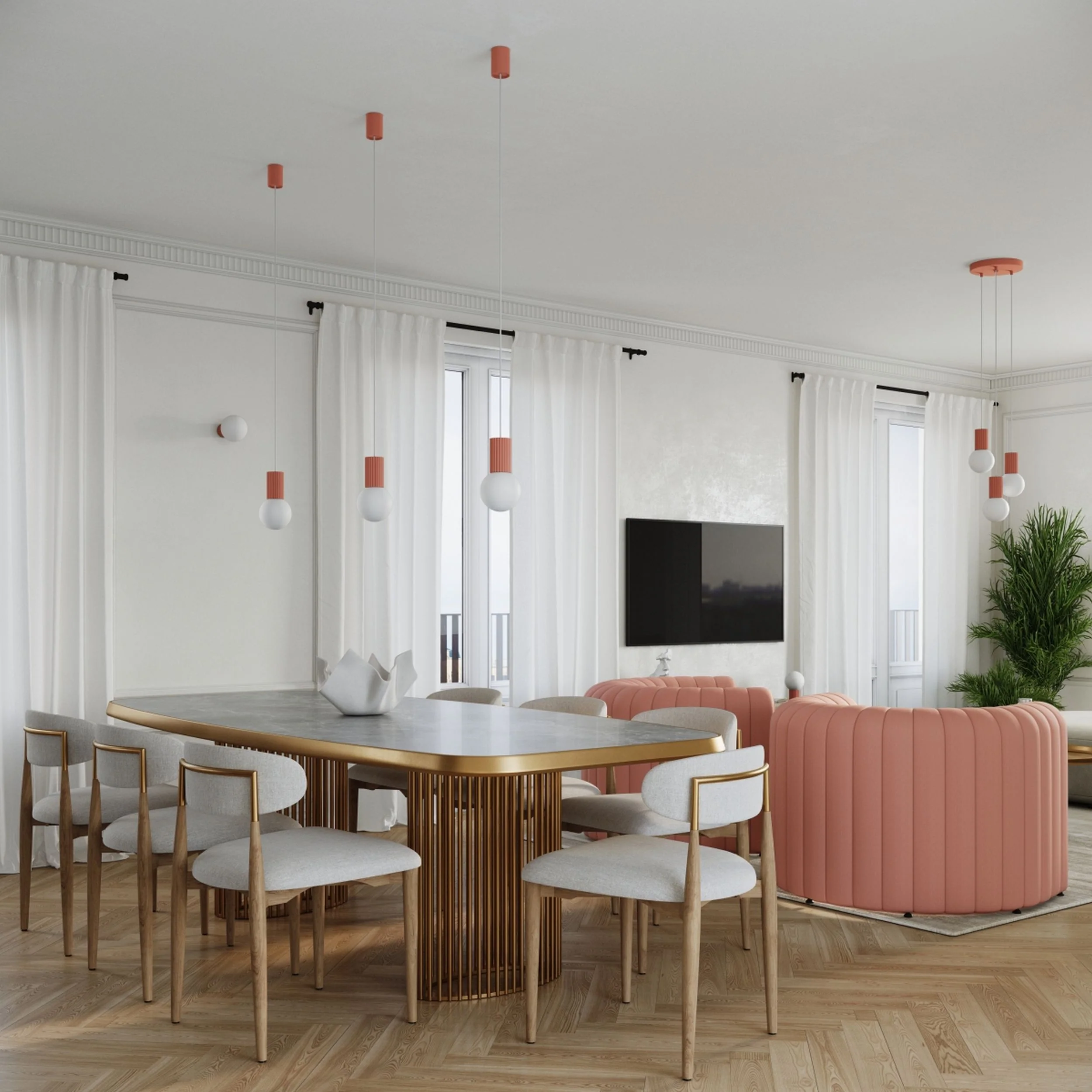 Lampa wisząca Halo 1 brzoskwiniowa - Image 2
