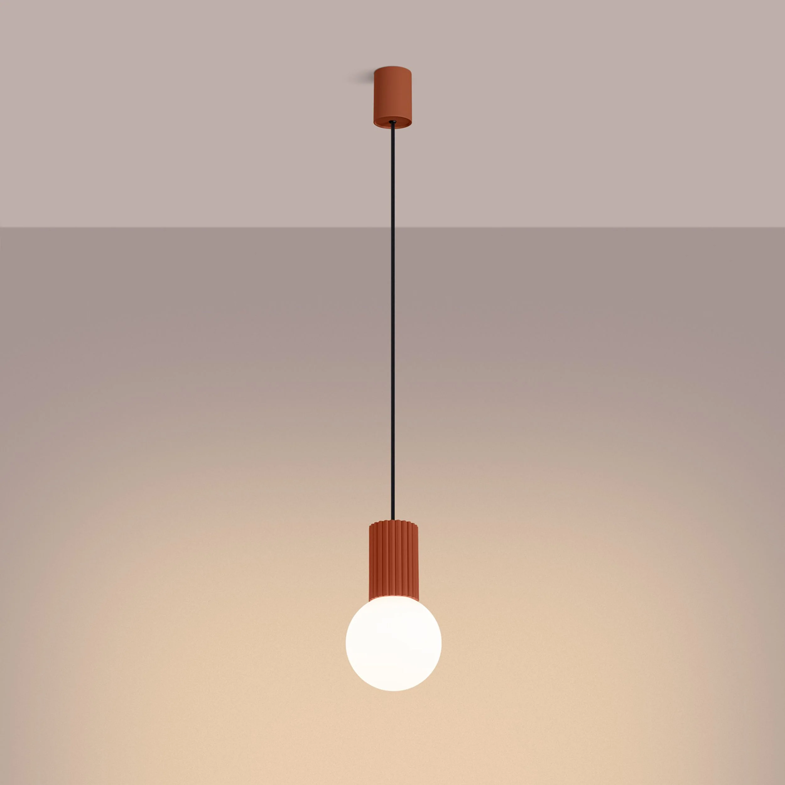 Lampa wisząca Halo 1 ochra czerwona - Image 6