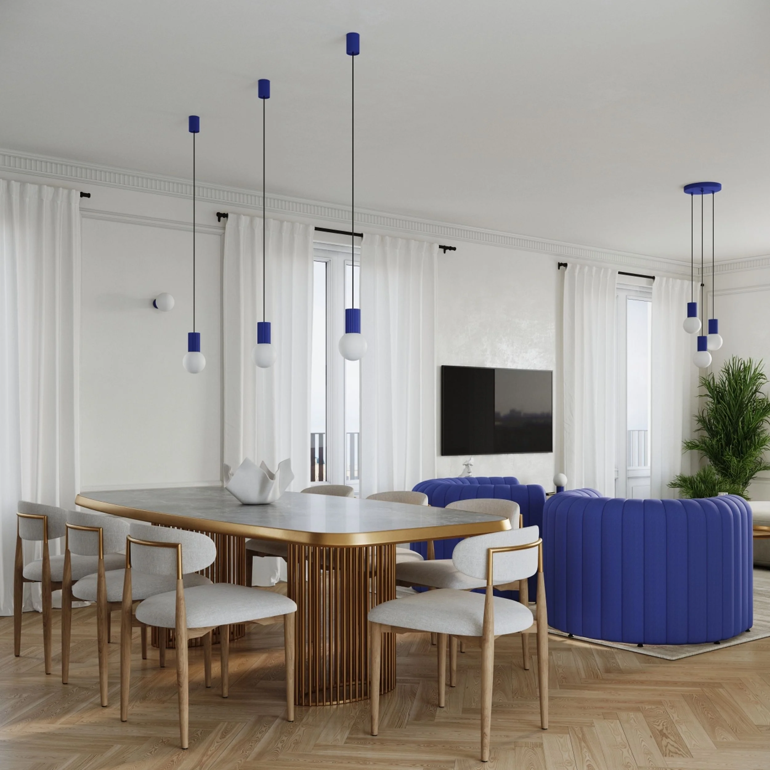 Lampa wisząca Halo 1 ultramaryna - Image 2