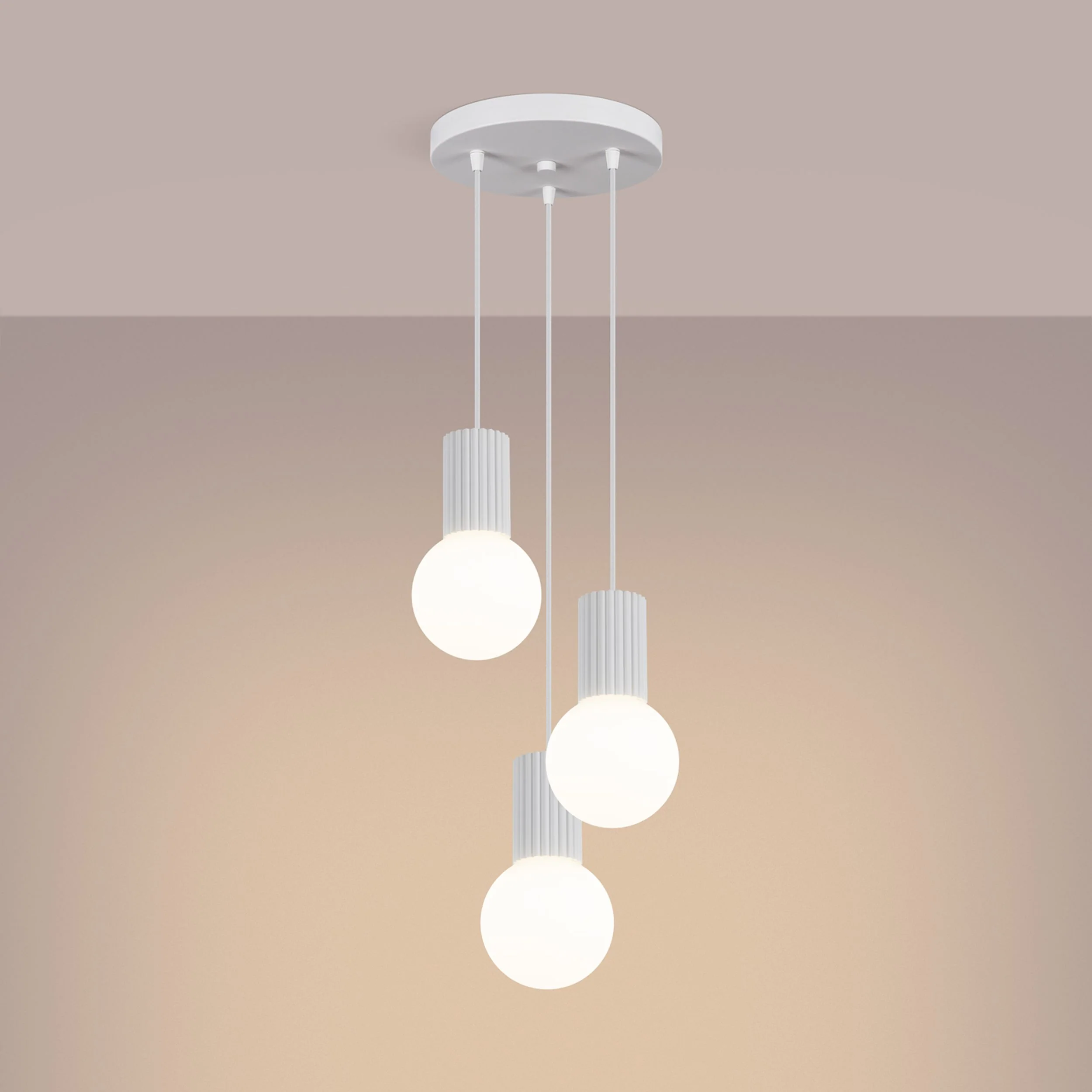Lampa wisząca Halo 3P biała - Image 5