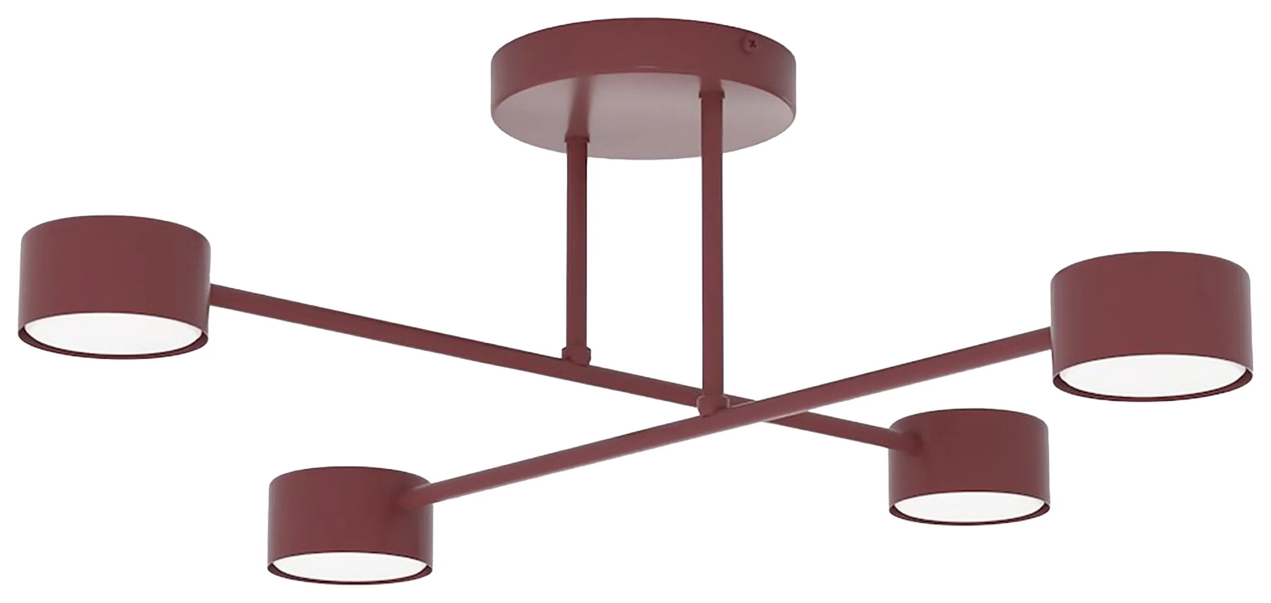 Lampa wisząca Halo x4 burgundowa
