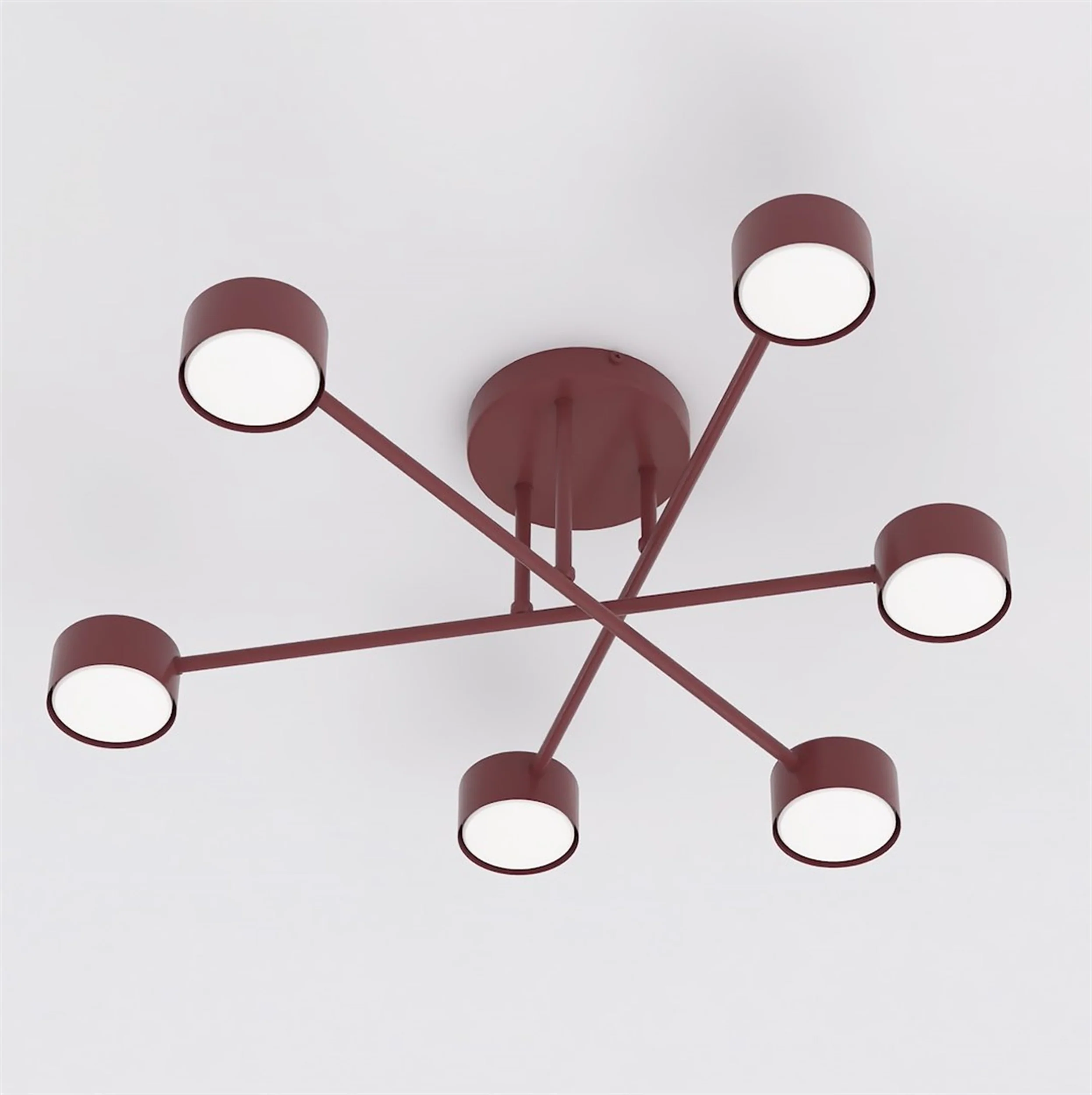 Lampa wisząca Halo x6 burgundowa - Image 2