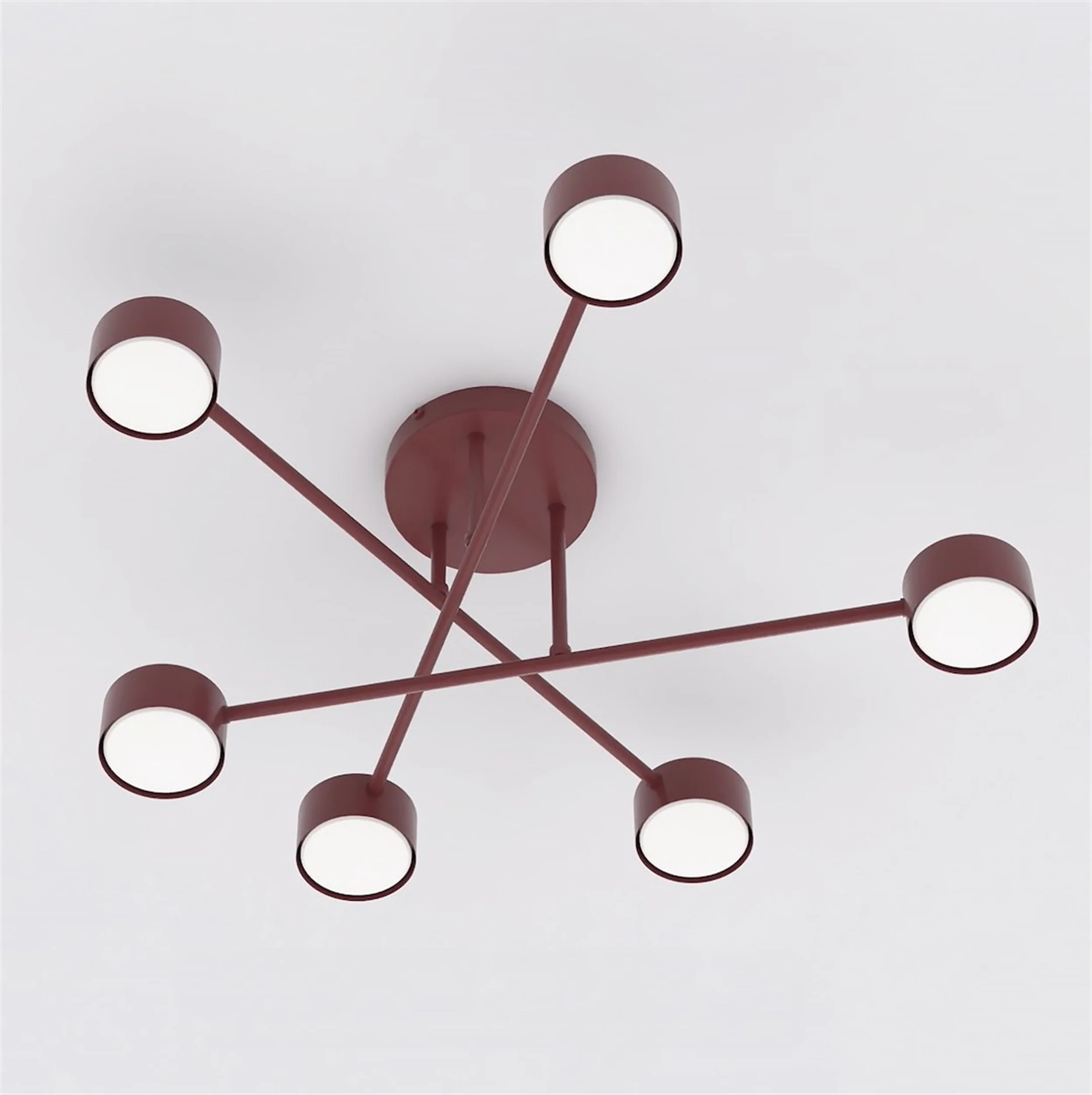 Lampa wisząca Halo x6 burgundowa - Image 3