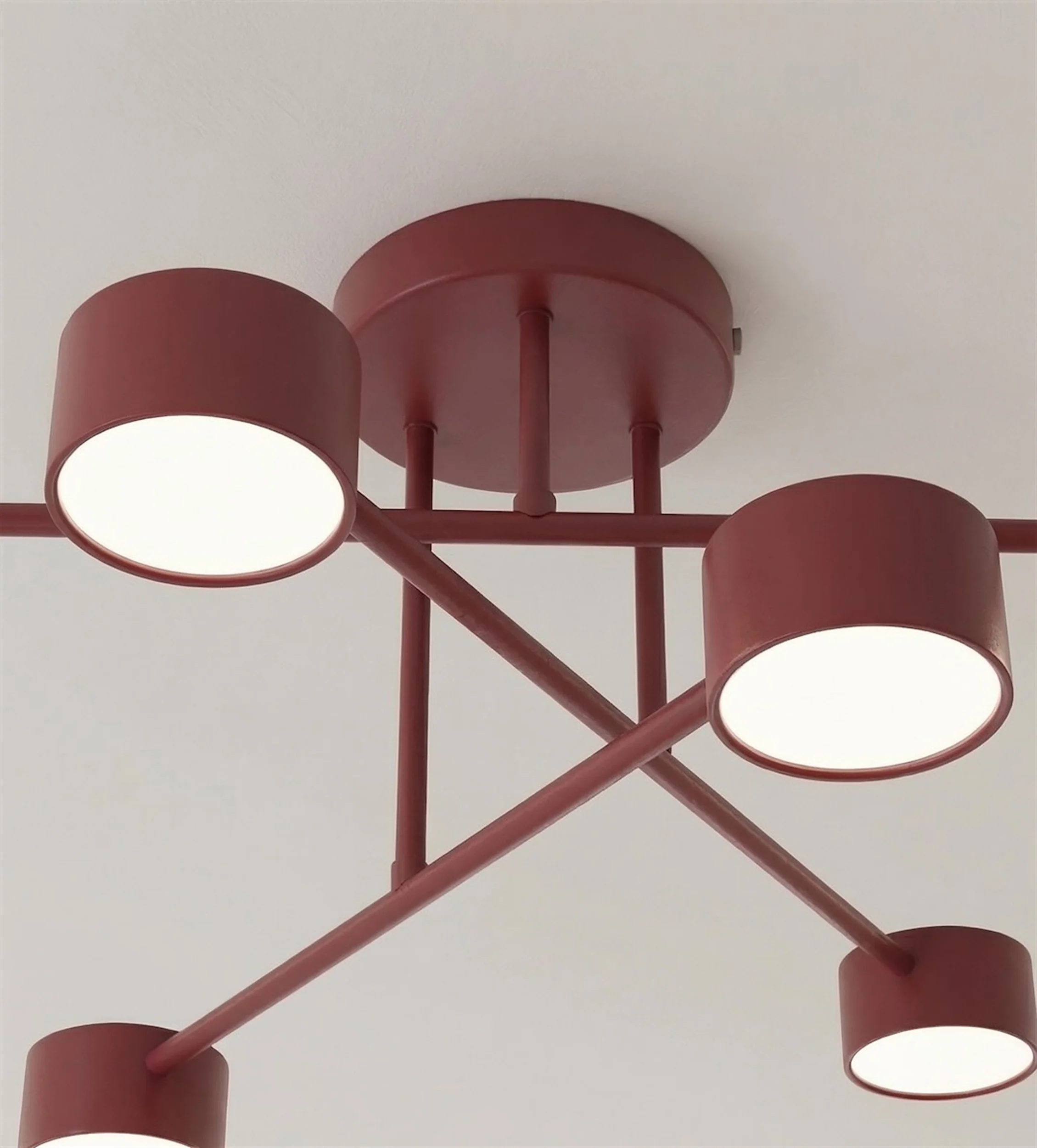 Lampa wisząca Halo x6 burgundowa - Image 5