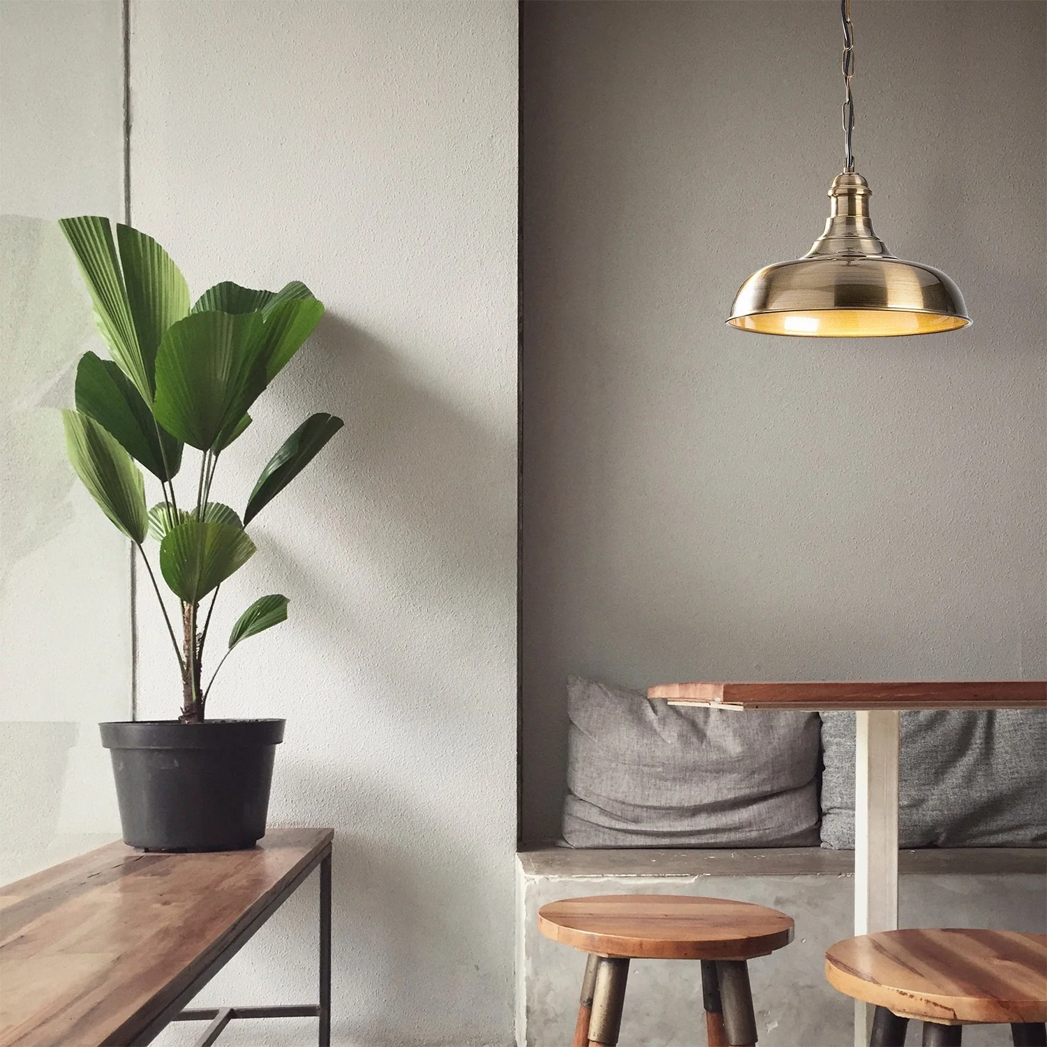 Lampa wisząca Helmude średnica klosza 32 cm złota - Image 2