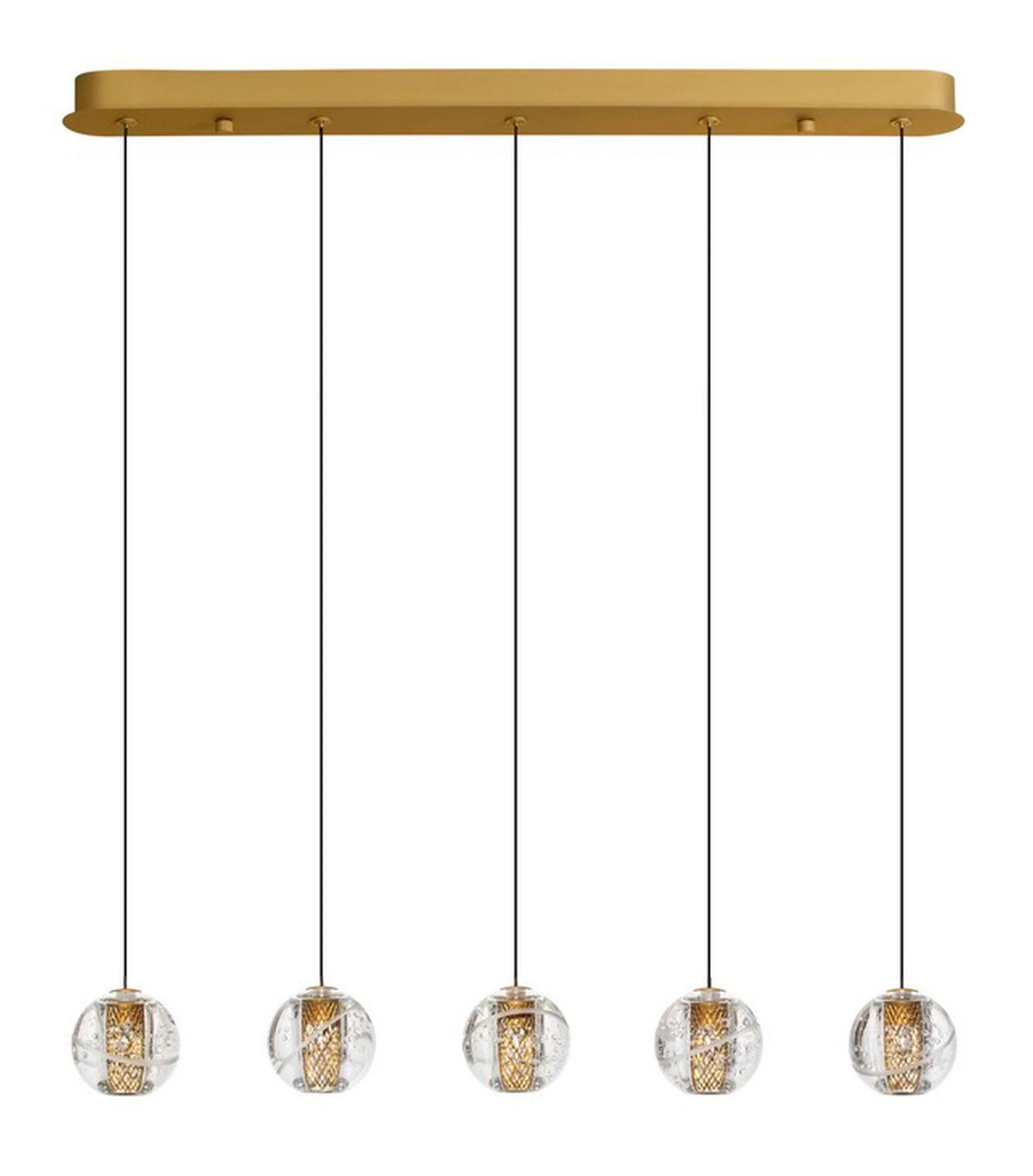 Lampa wisząca Holitt LED x5 złota