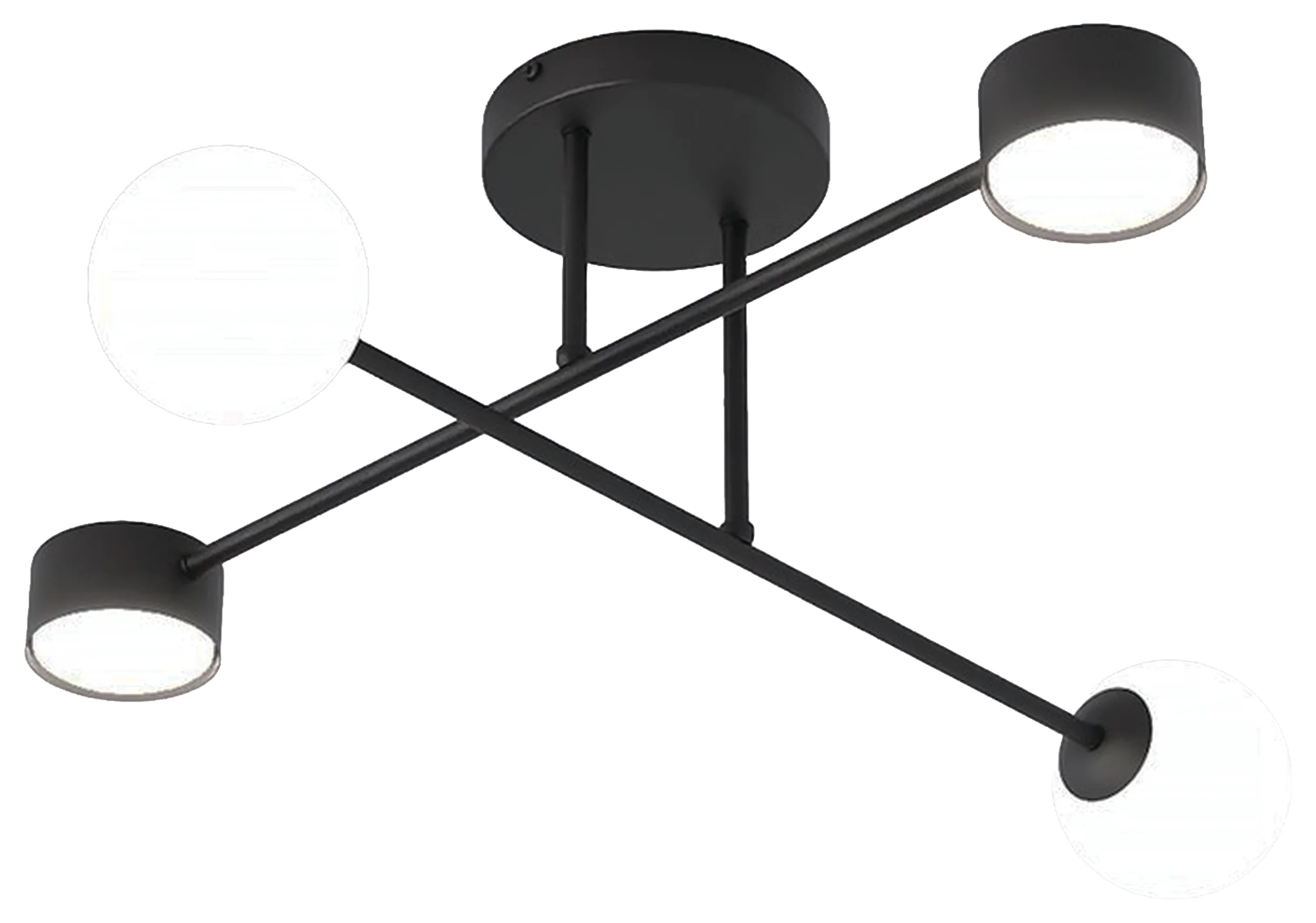 Lampa wisząca Holon x4 czarna