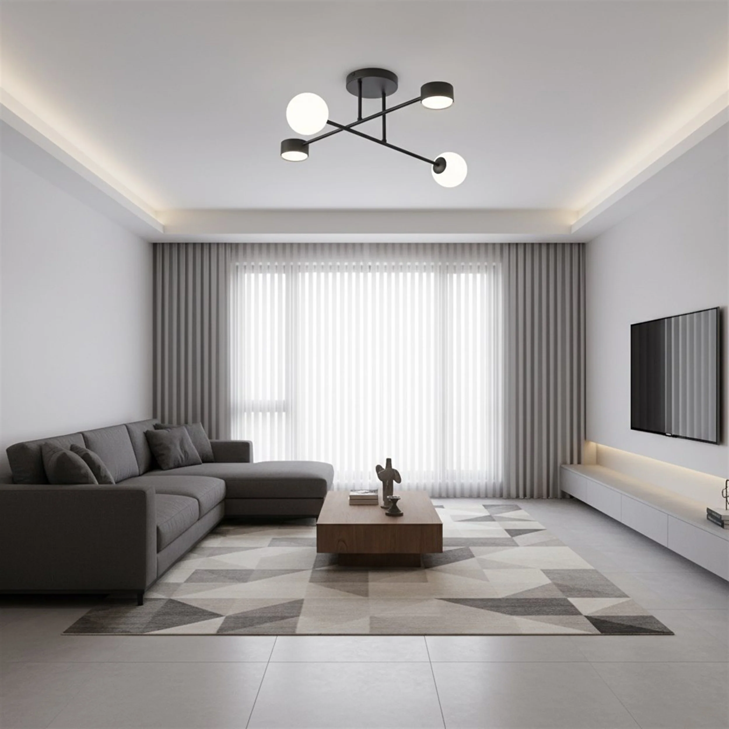 Lampa wisząca Holon x4 czarna - Image 4