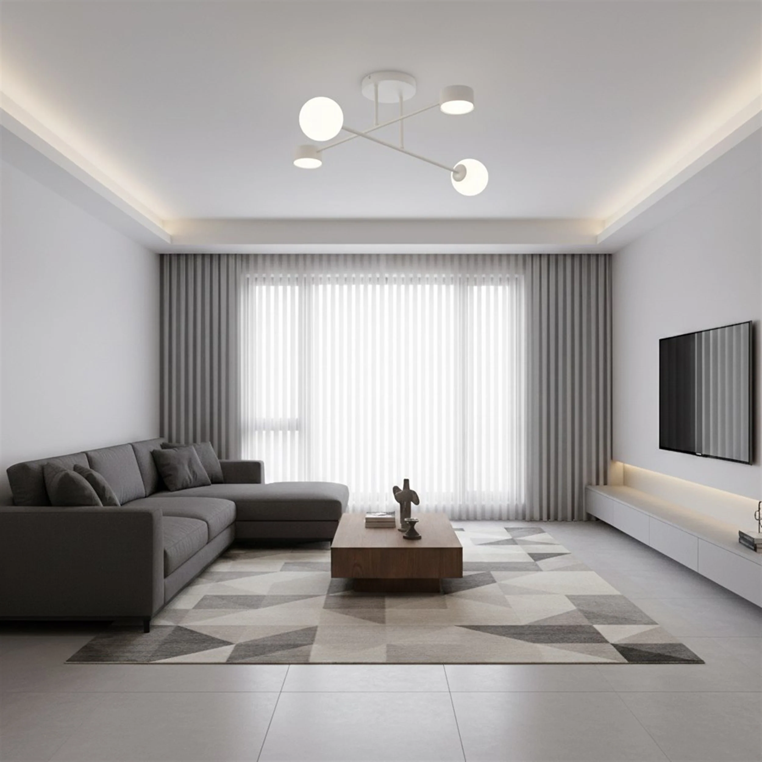 Lampa wisząca Holon x4 szara - Image 4