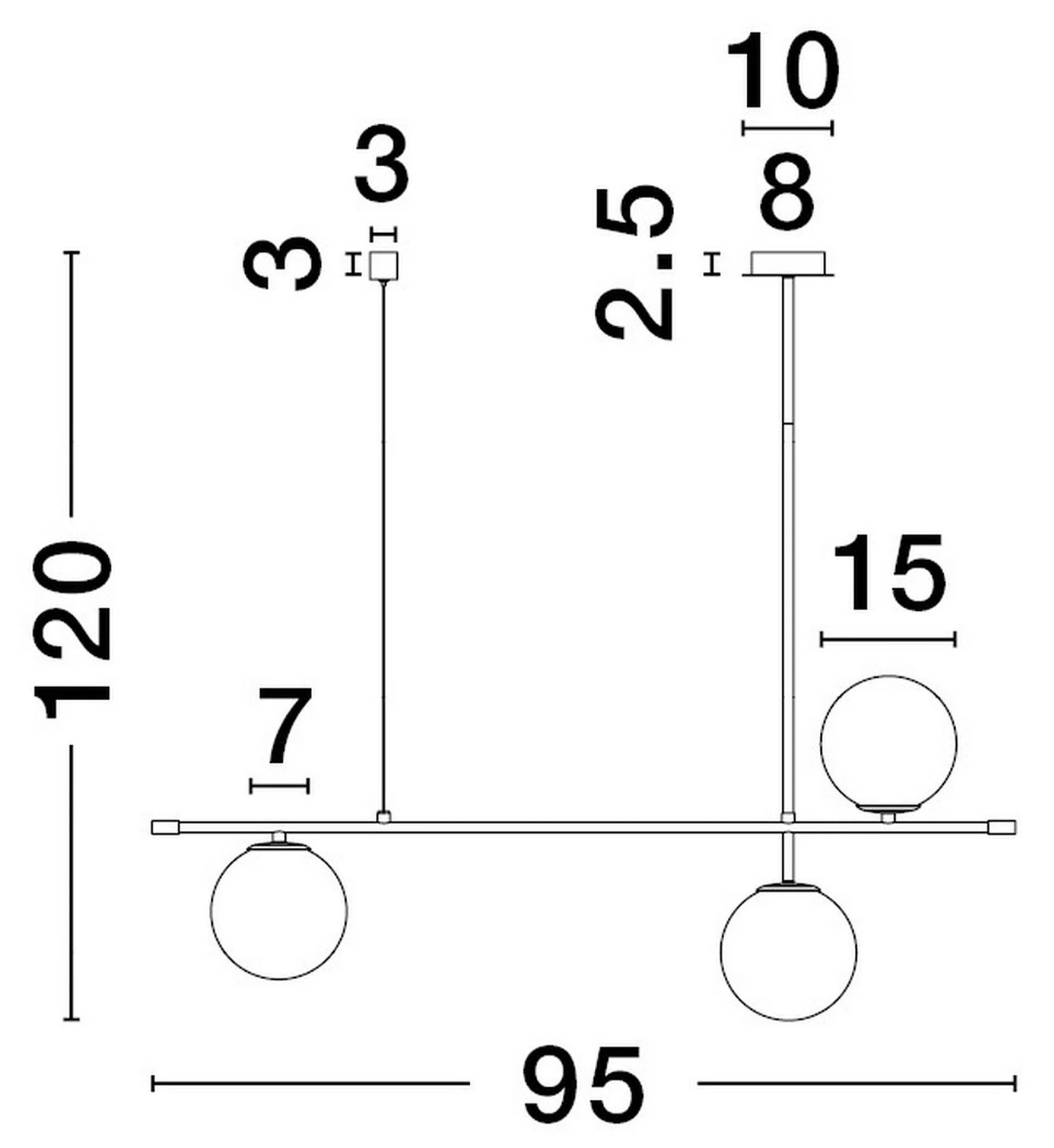 Lampa wisząca Homorry x3 czarna - Image 4