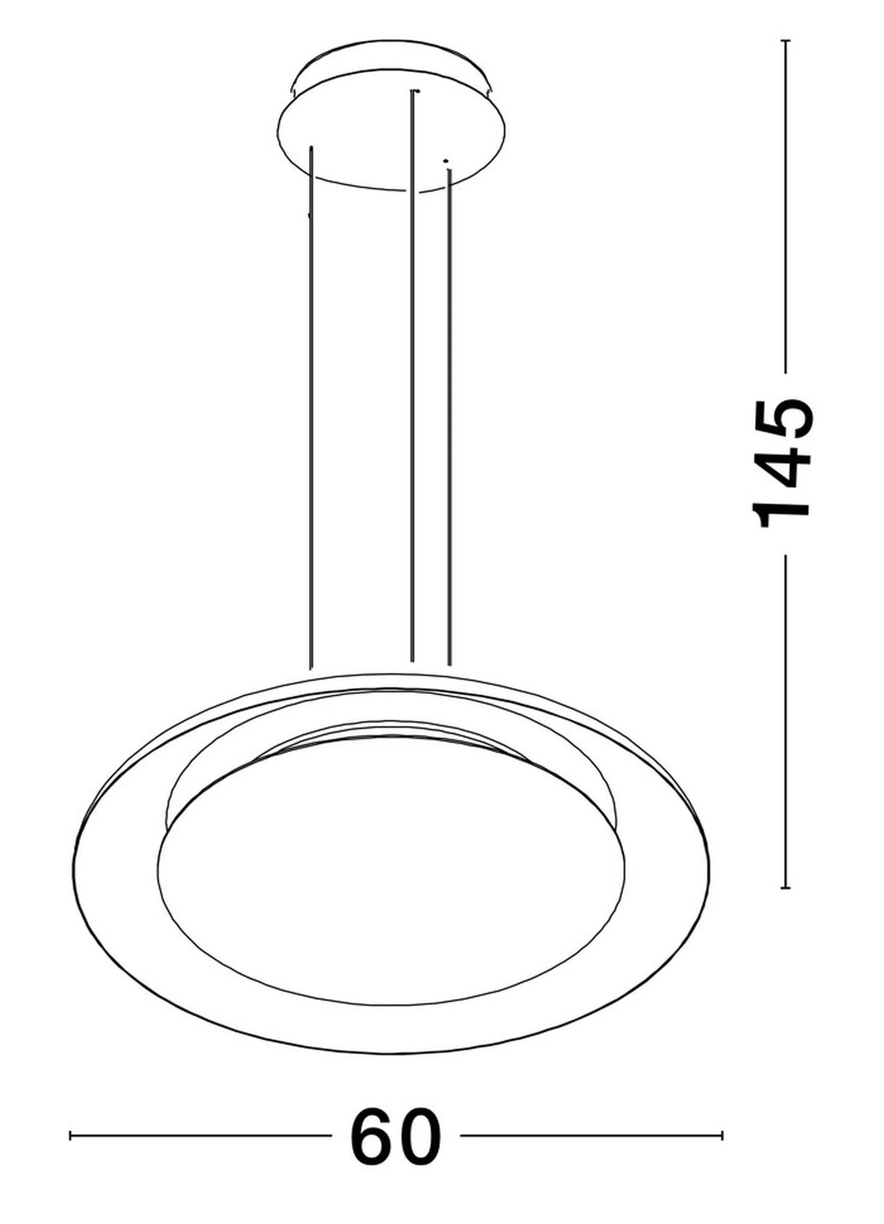 Lampa wisząca Honesso LED czarno-złoty - Image 6