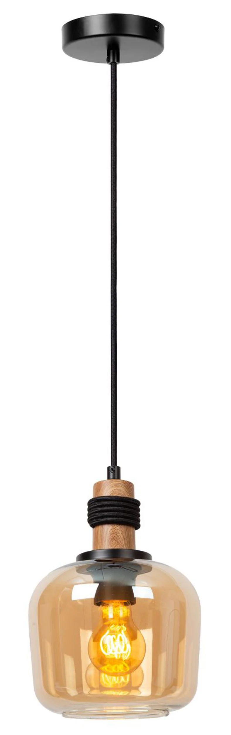 Lampa wisząca Ilona 18 cm czarno-brązowa - Image 2