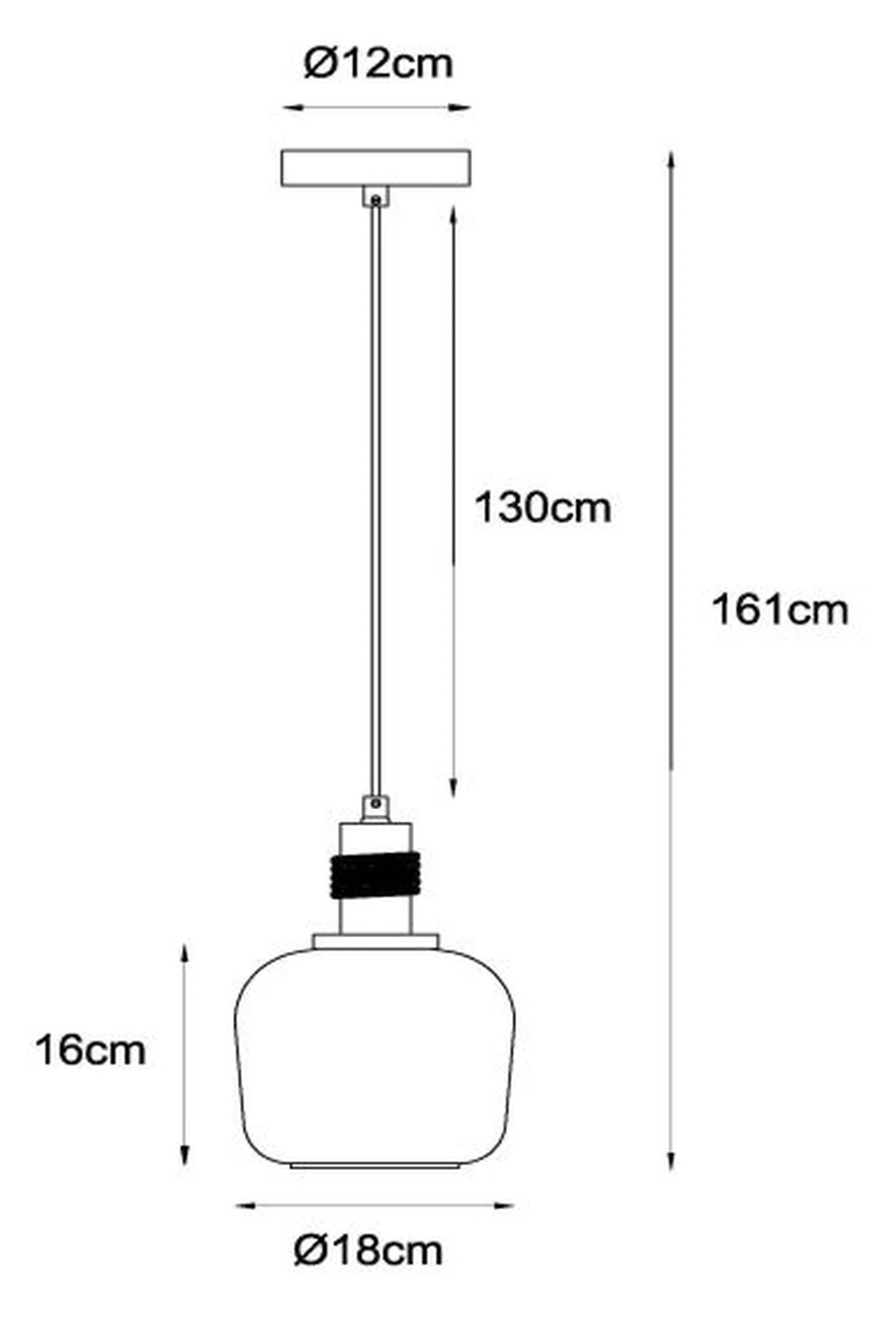 Lampa wisząca Ilona 18 cm czarno-brązowa - Image 3