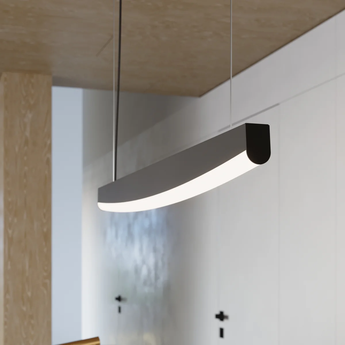 Lampa wisząca Jorun LED 150 cm czarna 3000K - Image 4