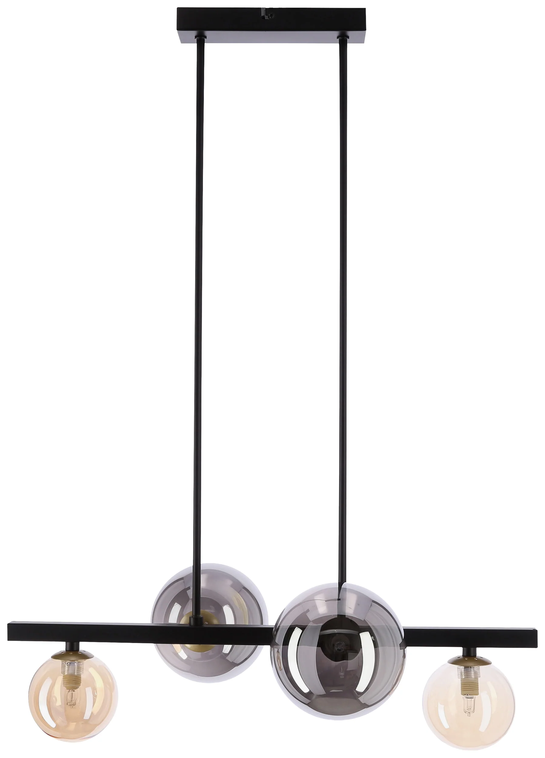 Lampa Wisząca Kama x4 czarno-złota G9