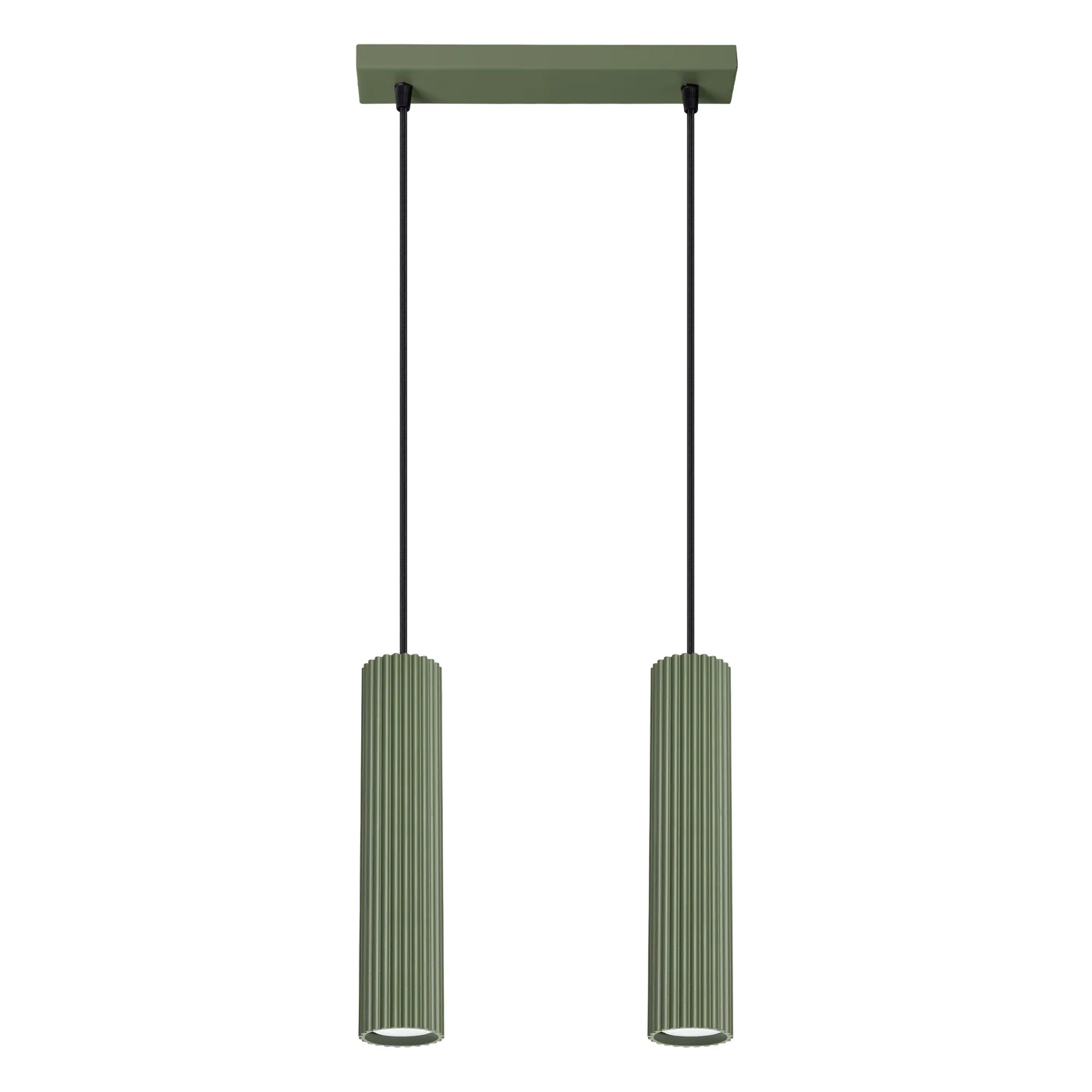 Lampa wisząca Karbon 2 zielona oliwka