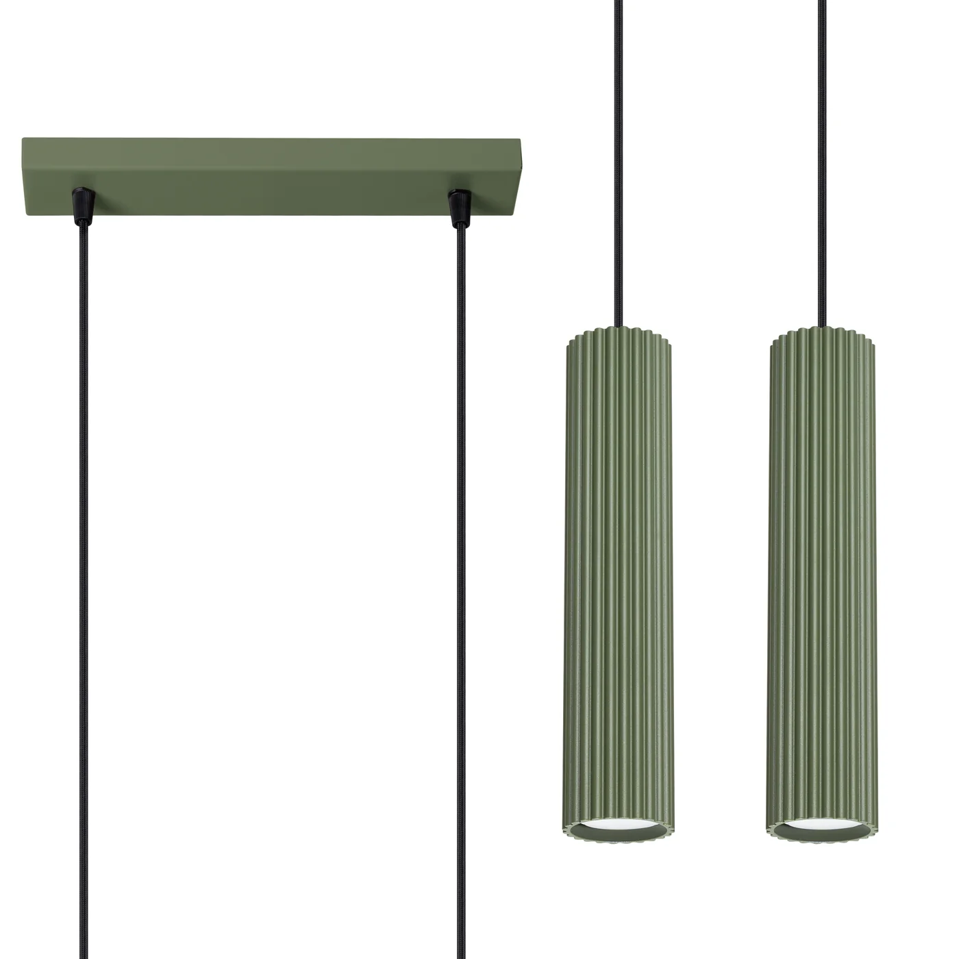 Lampa wisząca Karbon 2 zielona oliwka - Image 2