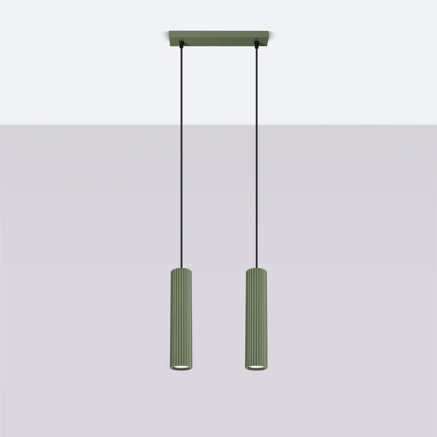 Lampa wisząca Karbon 2 zielona oliwka - Image 3